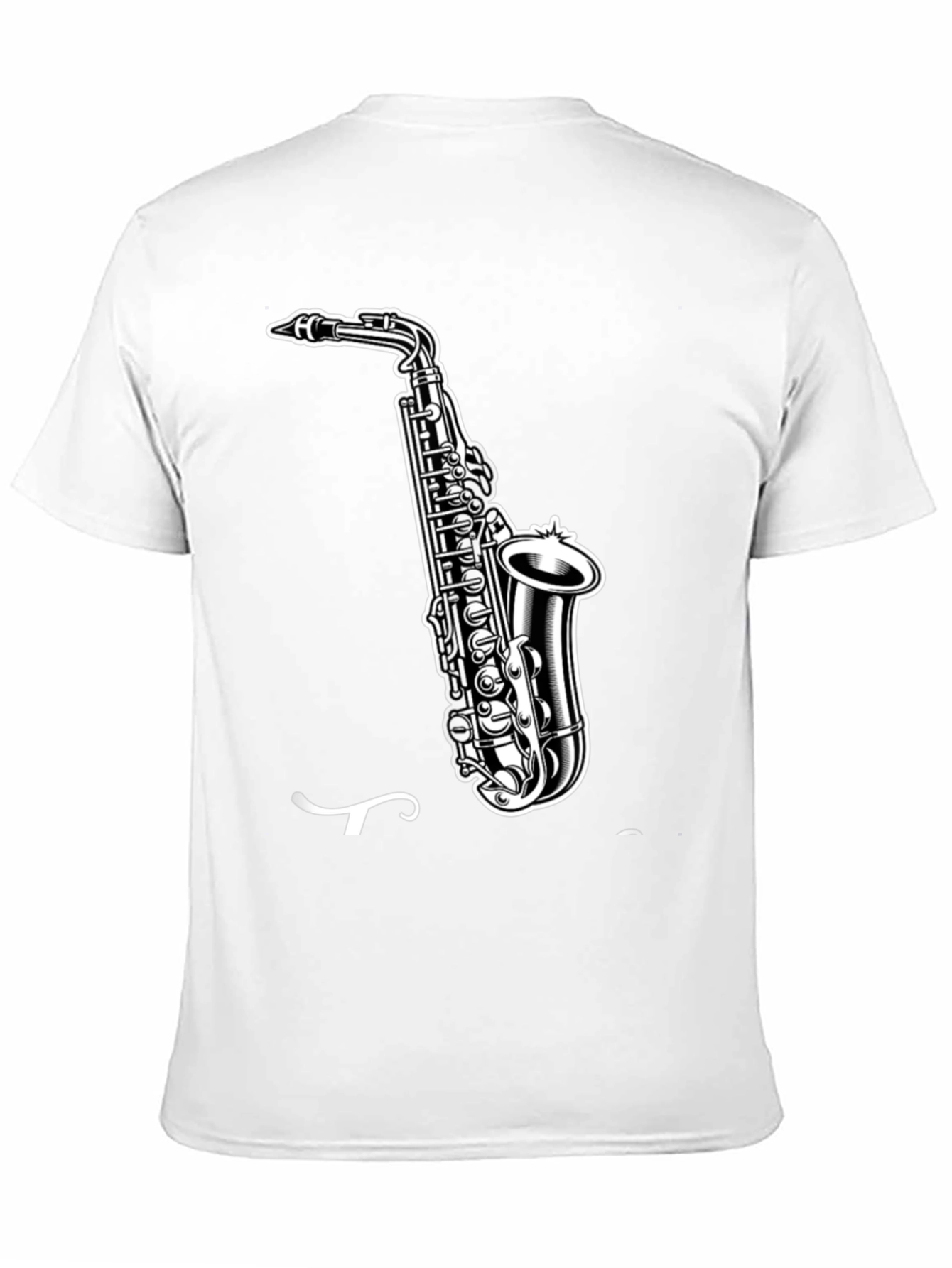 Saxophone Graphic Tee - Cool Music Shirt