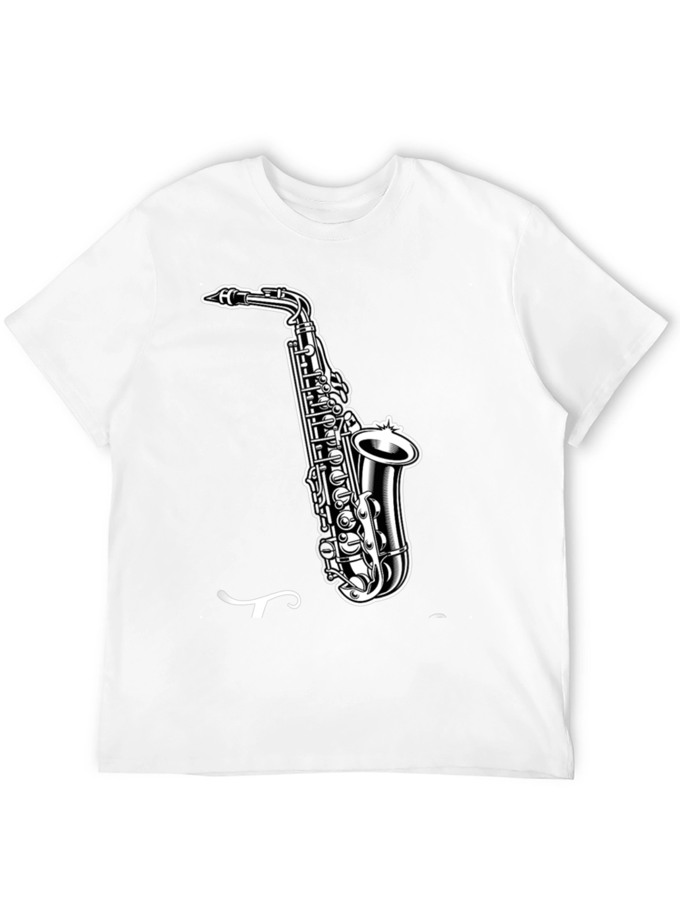 Saxophone Graphic Tee - Cool Music Shirt