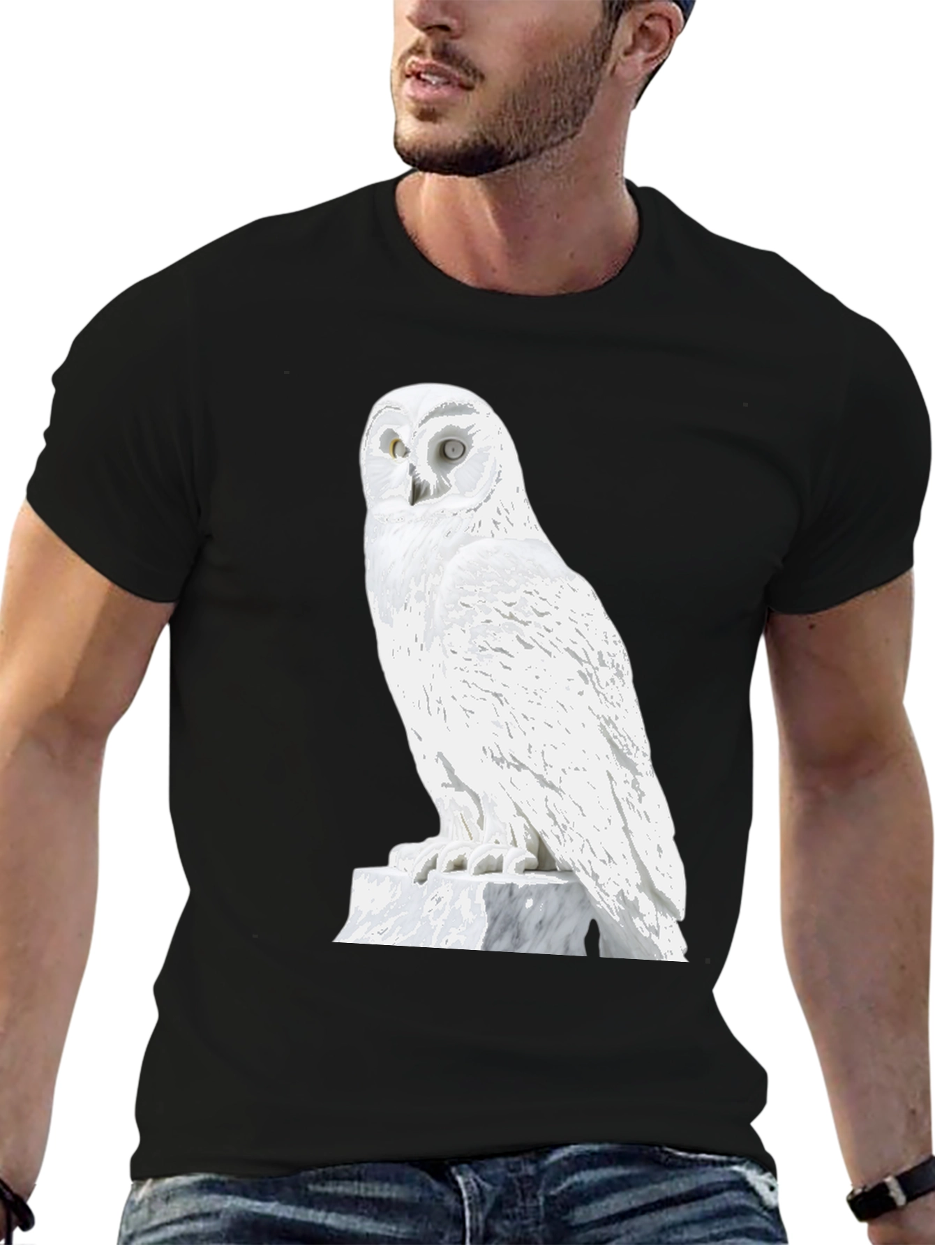 Owl Graphic Tee - Cool Black T-Shirt