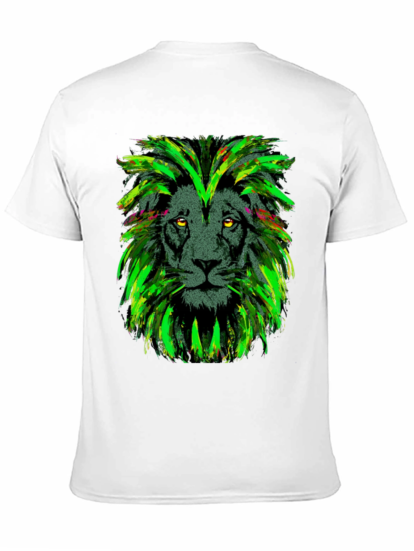 Lion Head Graphic Print Black T-Shirt