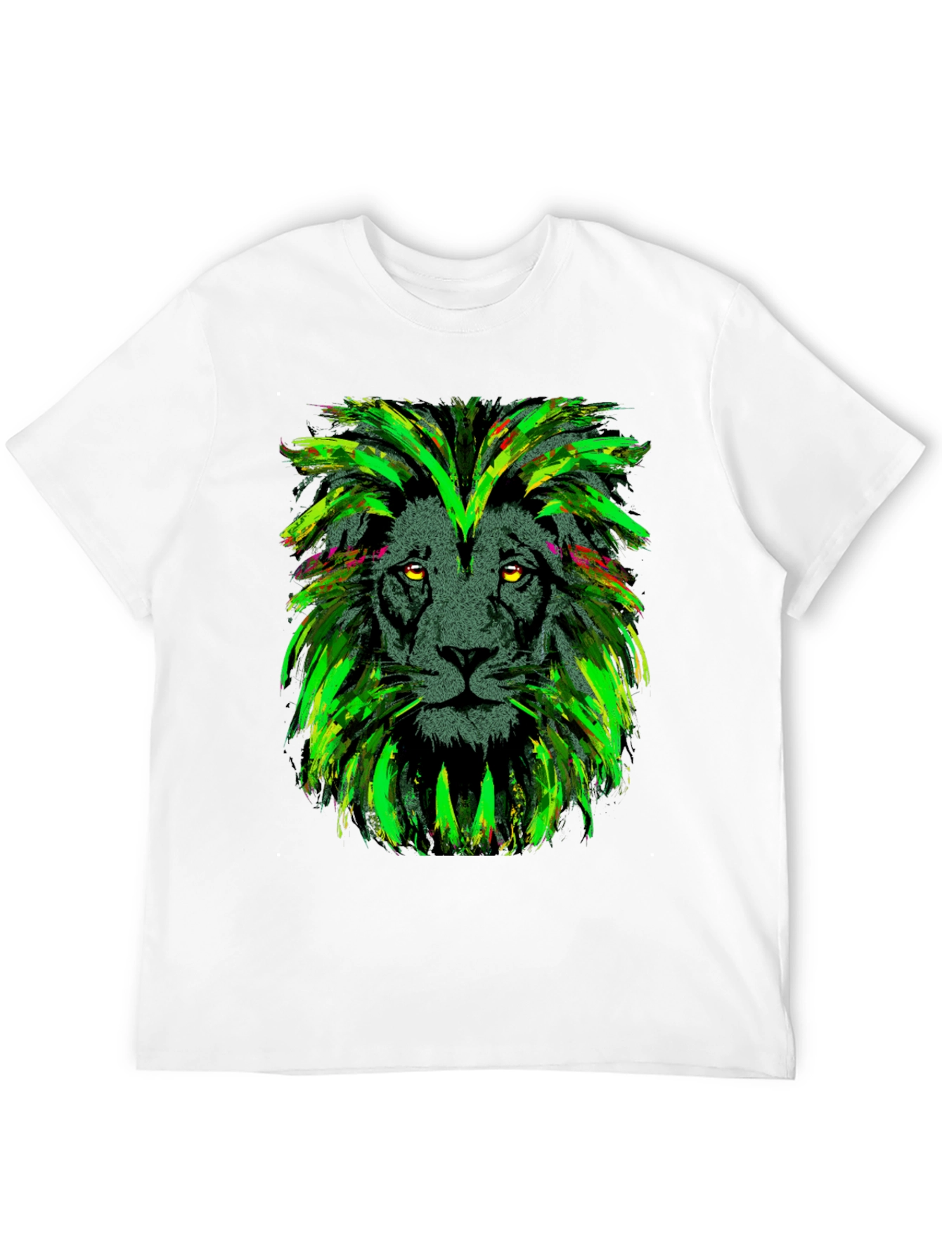 Lion Head Graphic Print Black T-Shirt