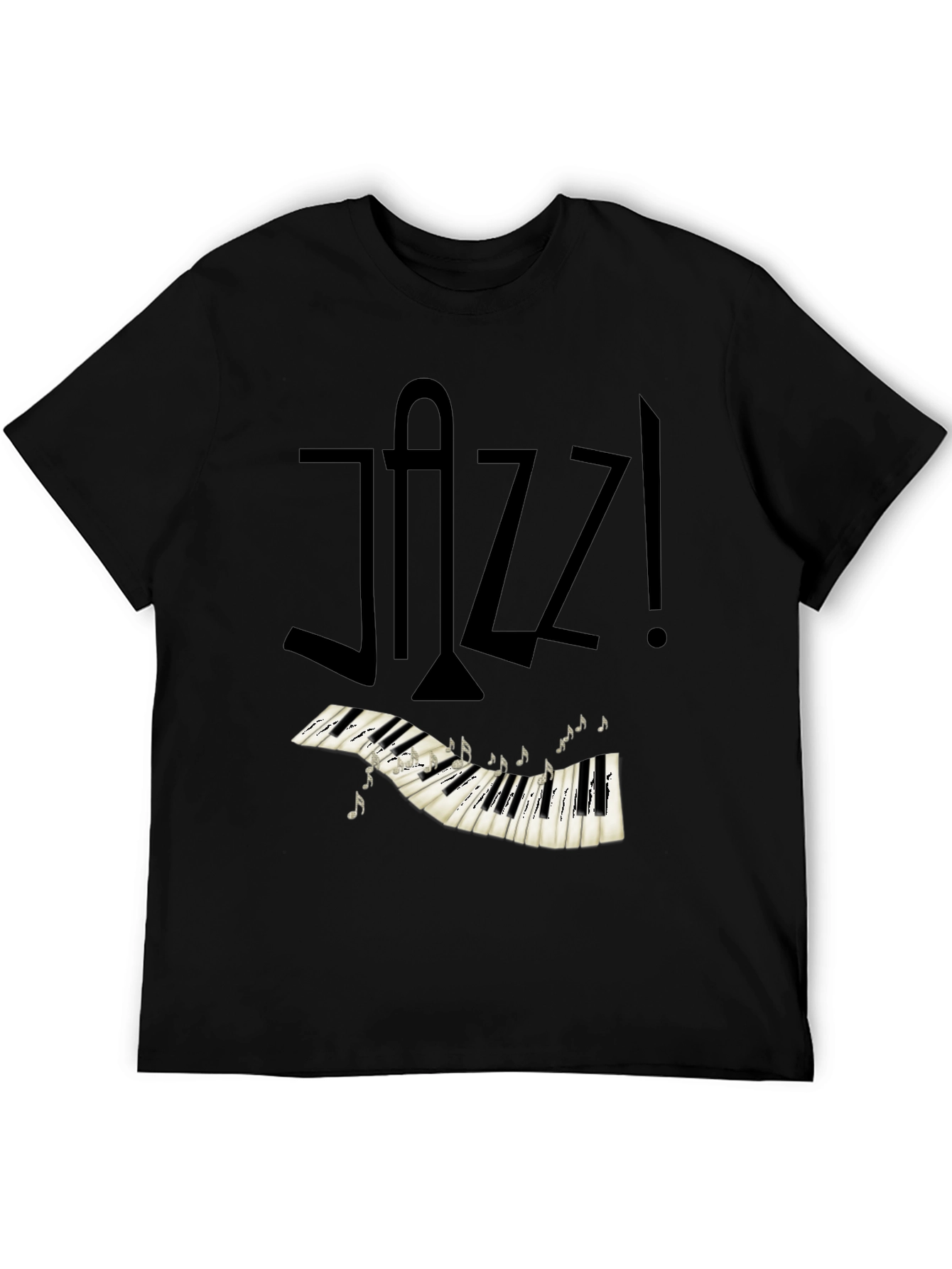 Jazz Music T-Shirt - Piano Keys Design