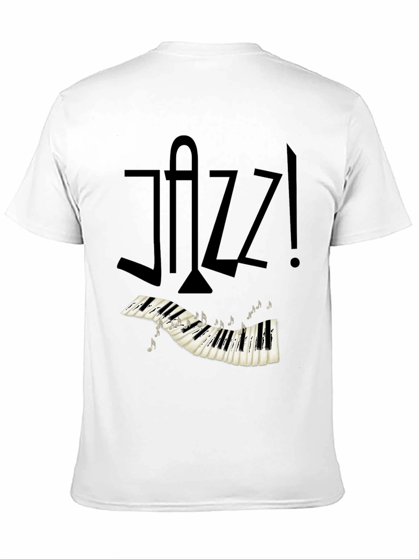 Jazz Music T-Shirt - Piano Keys Design