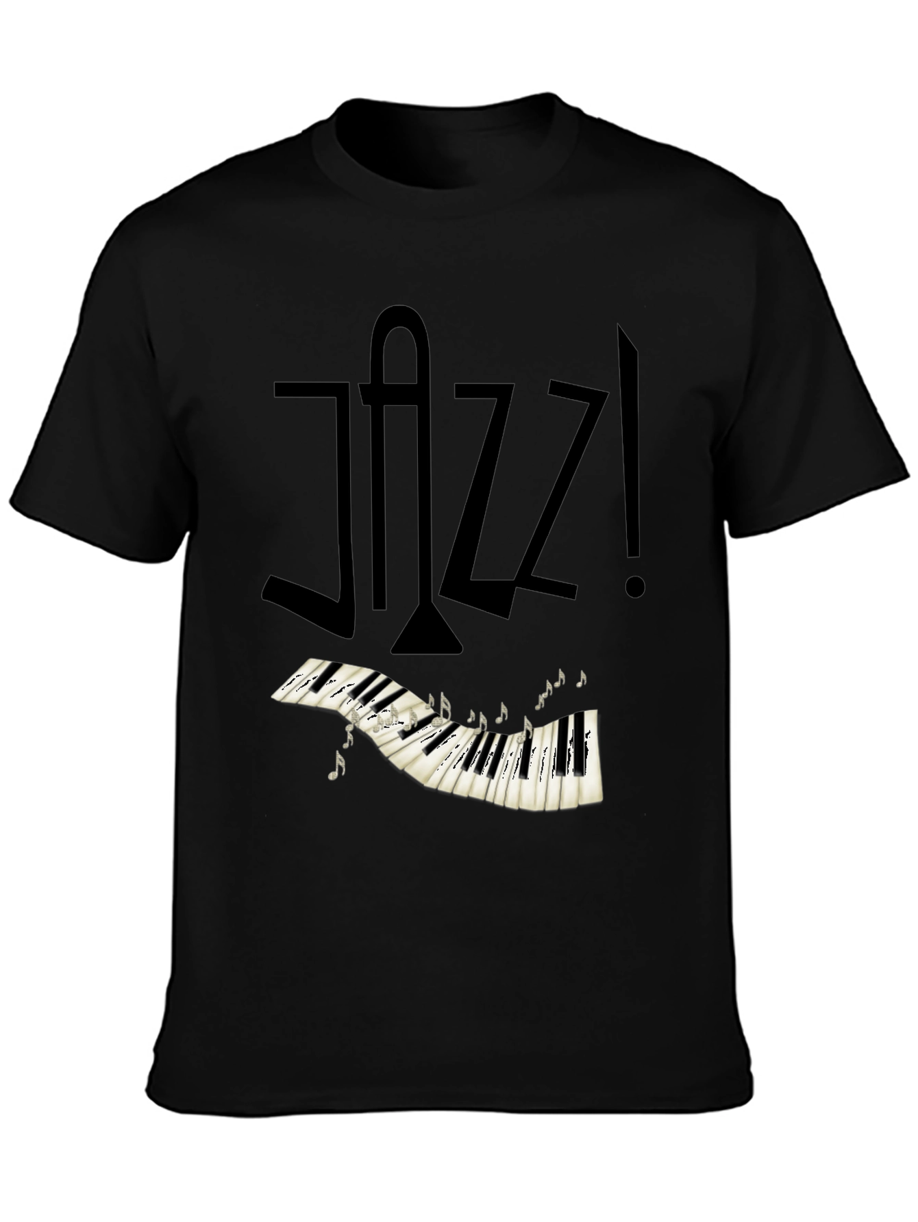 Jazz Music T-Shirt - Piano Keys Design