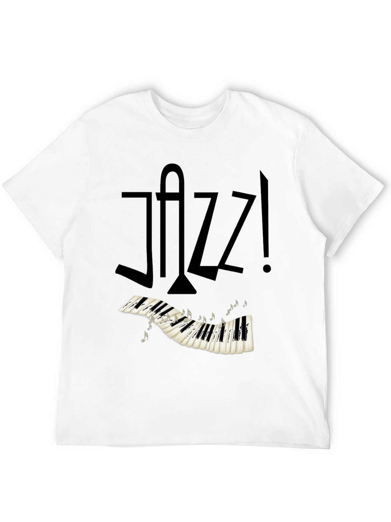 Jazz Music T-Shirt - Piano Keys Design