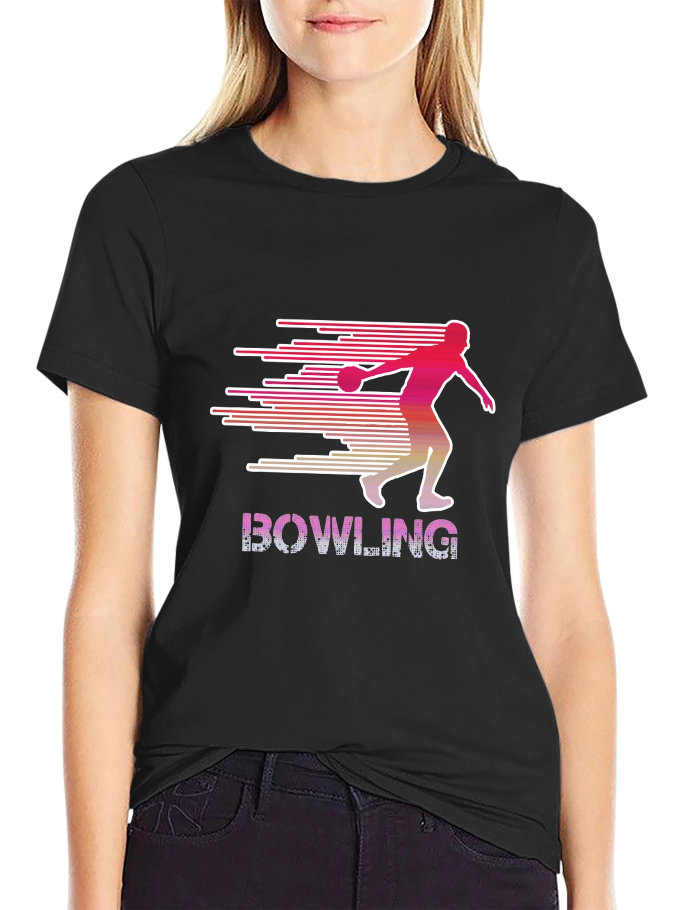 Bowling Strike T-Shirt - Retro Style Bowler Tee
