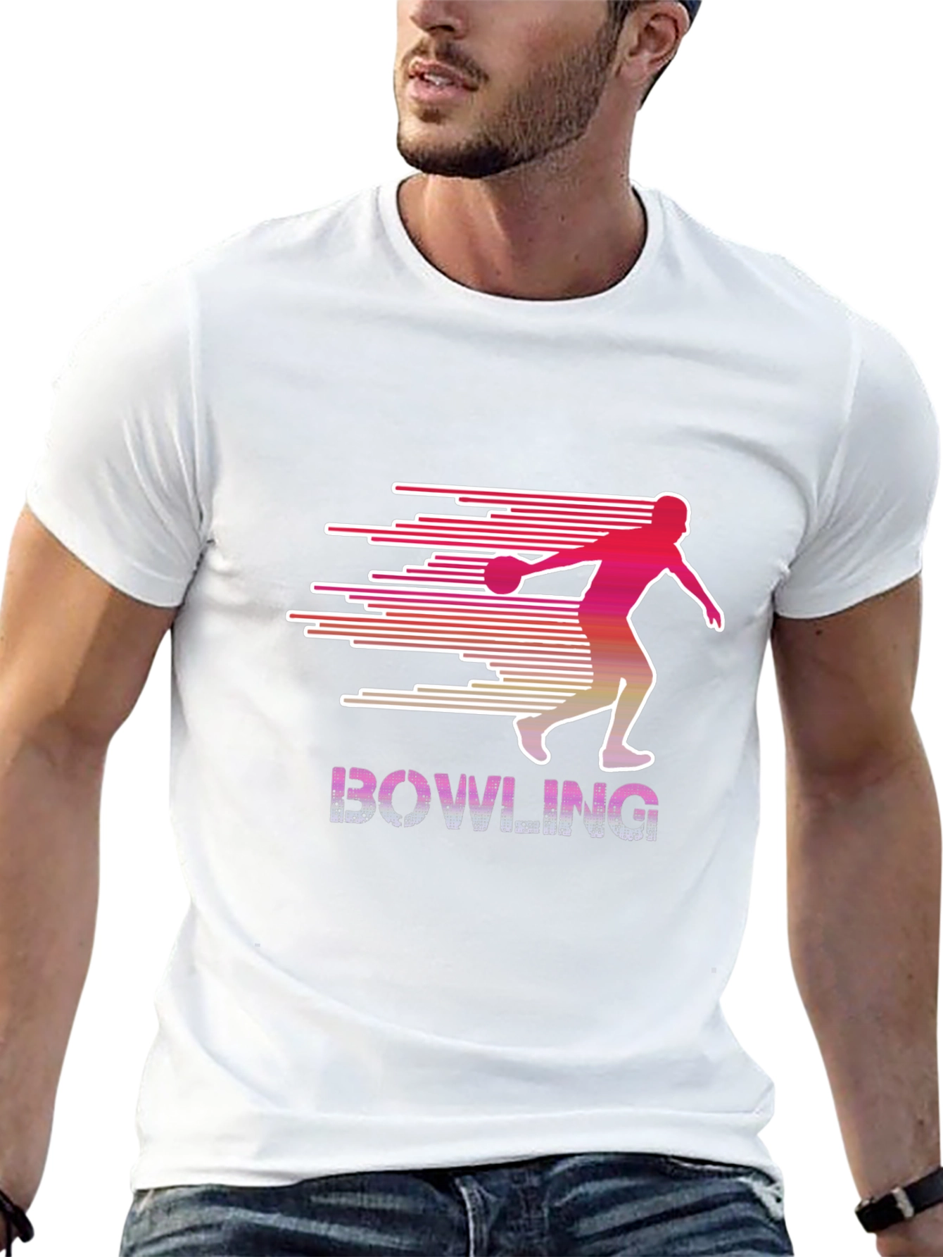 Bowling Strike T-Shirt - Retro Style Bowler Tee