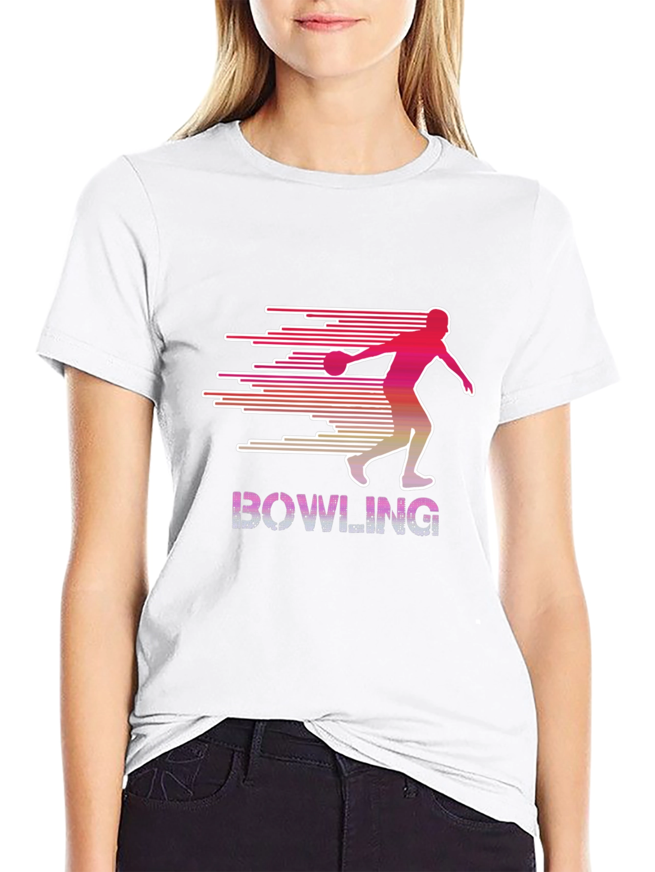 Bowling Strike T-Shirt - Retro Style Bowler Tee
