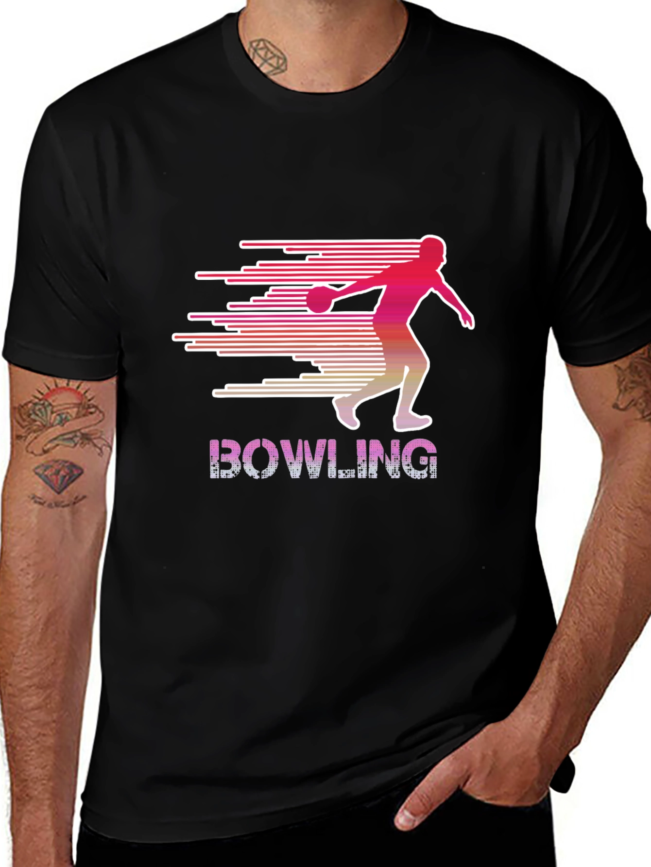 Bowling Strike T-Shirt - Retro Style Bowler Tee