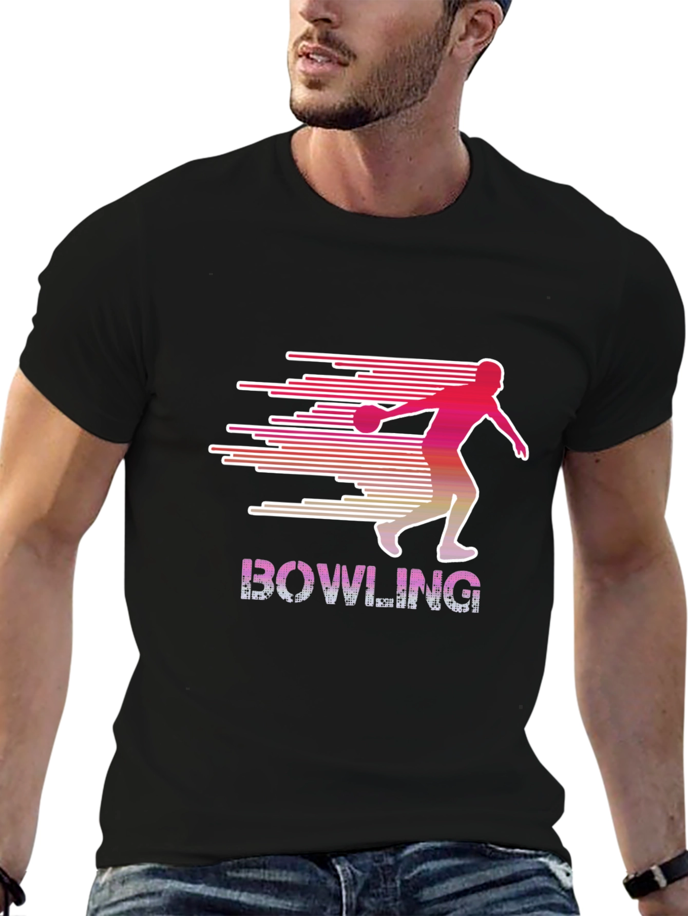 Bowling Strike T-Shirt - Retro Style Bowler Tee