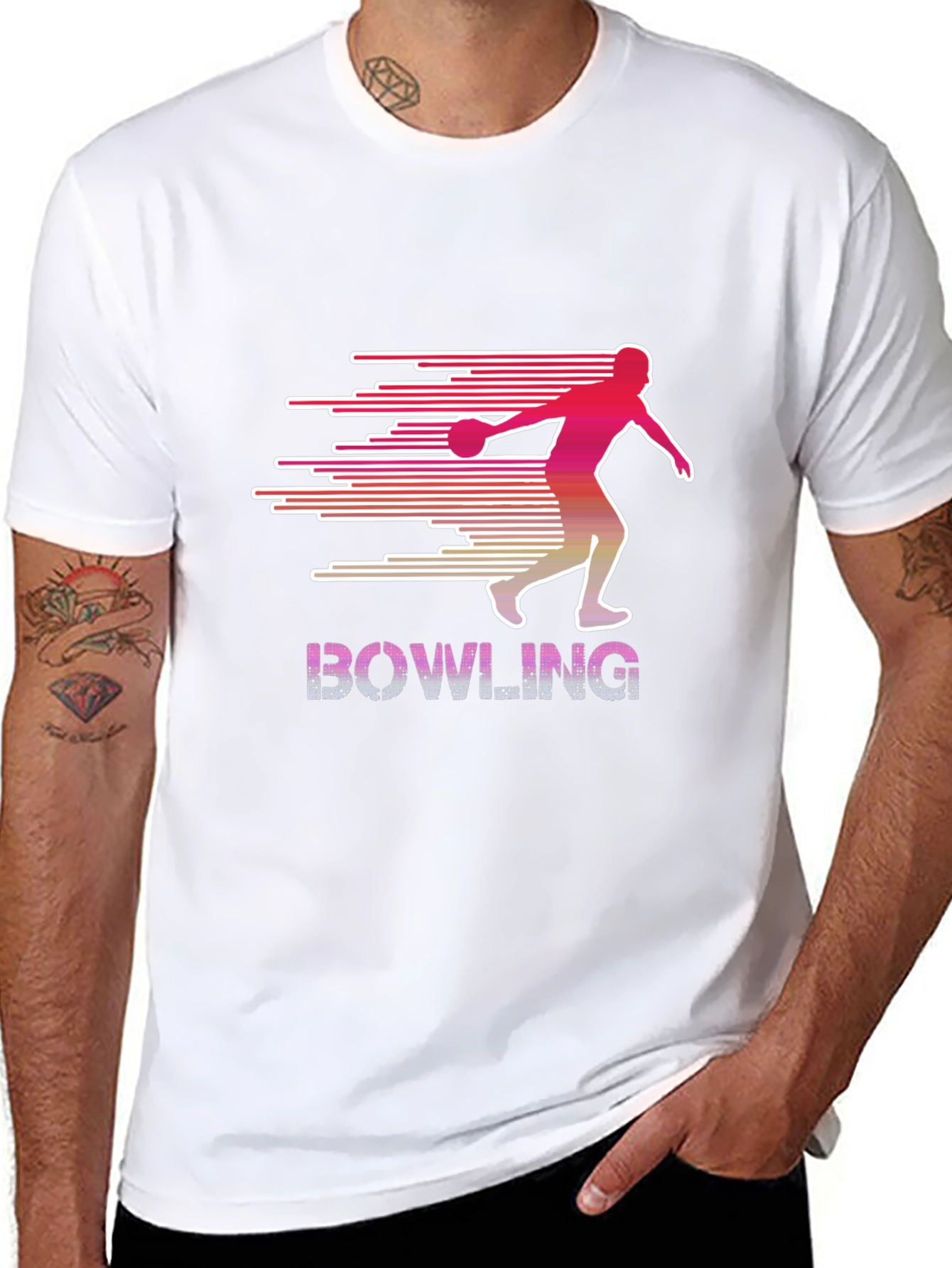 Bowling Strike T-Shirt - Retro Style Bowler Tee