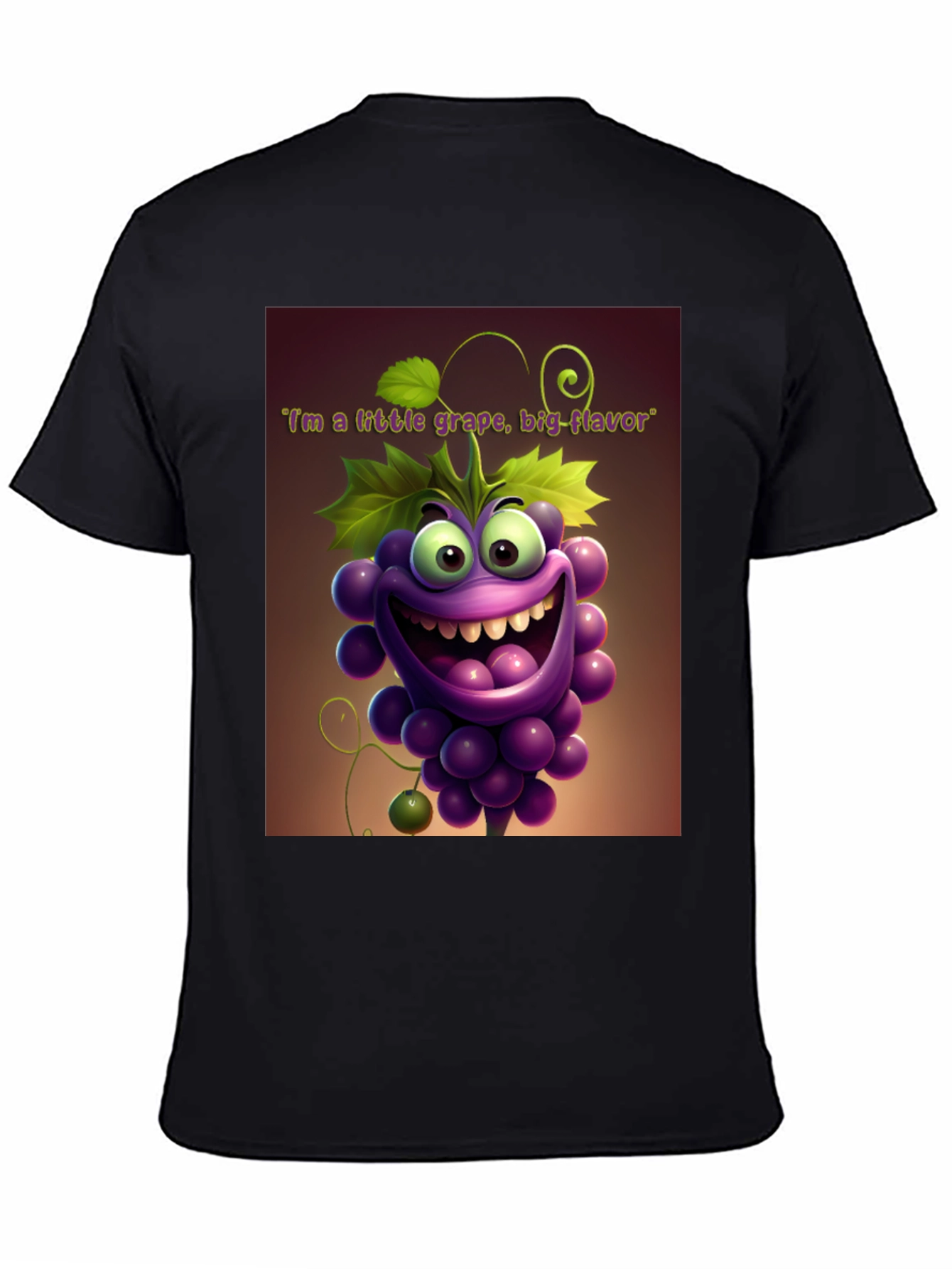 Funny Grape Graphic T-Shirt - Big Flavor Cartoon