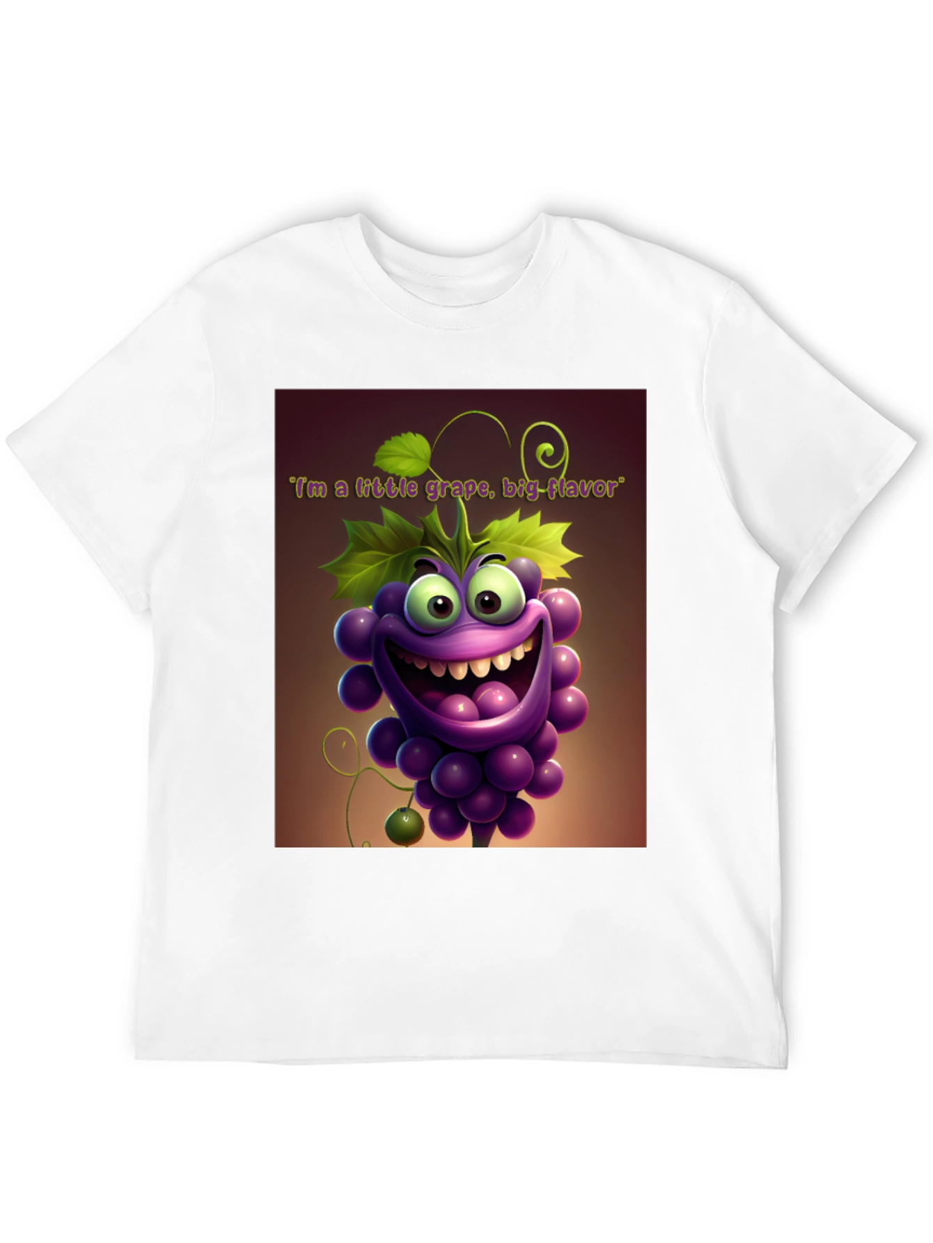 Funny Grape Graphic T-Shirt - Big Flavor Cartoon