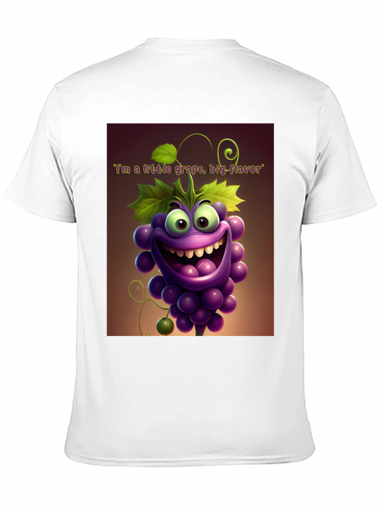 Funny Grape Graphic T-Shirt - Big Flavor Cartoon