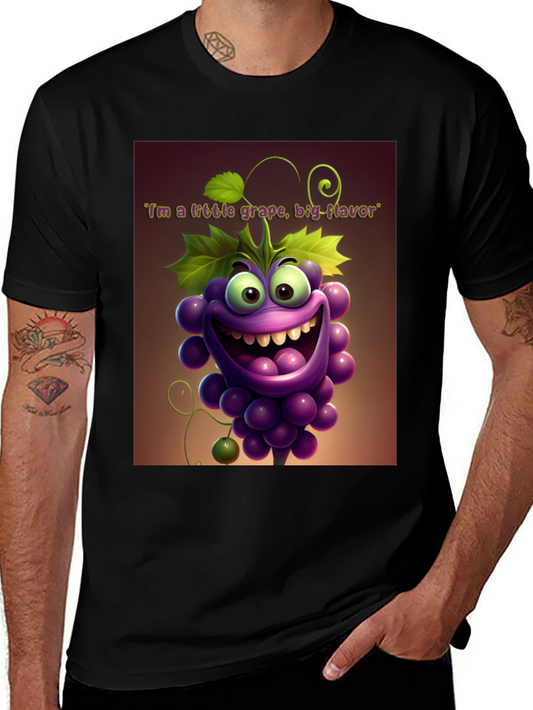 Funny Grape Graphic T-Shirt - Big Flavor Cartoon