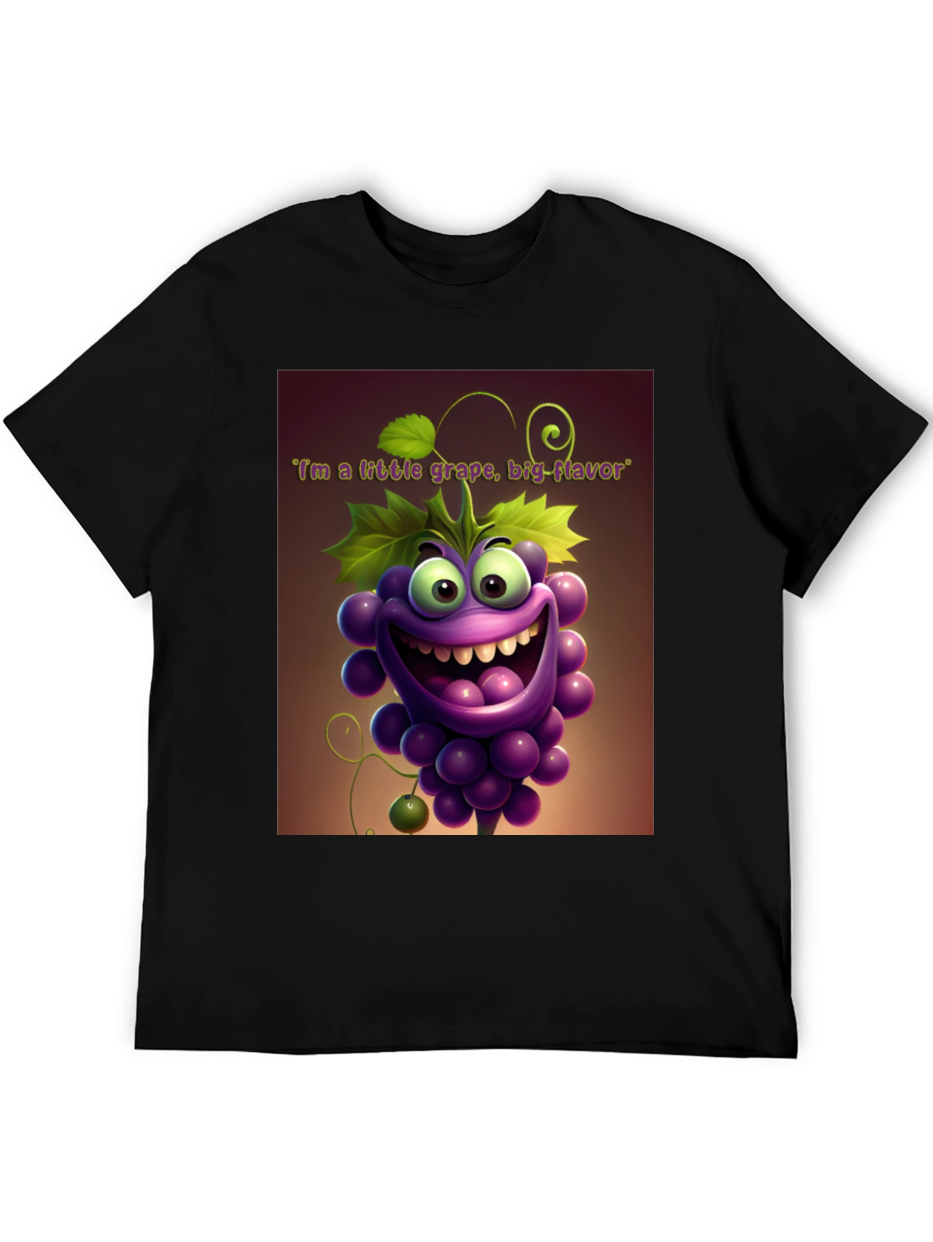 Funny Grape Graphic T-Shirt - Big Flavor Cartoon