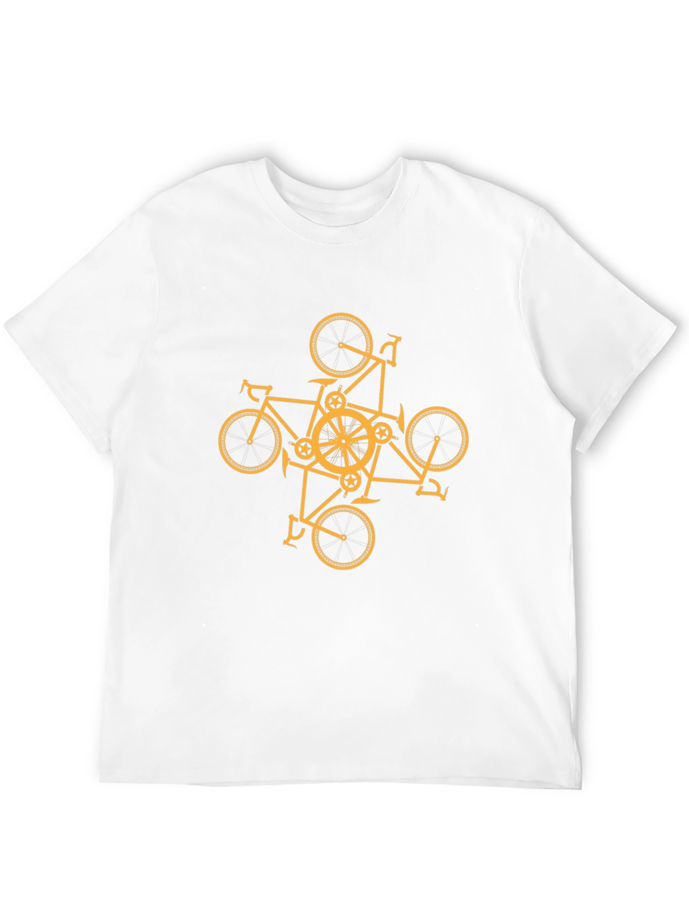 Geometric Bike Graphic Tee - Black