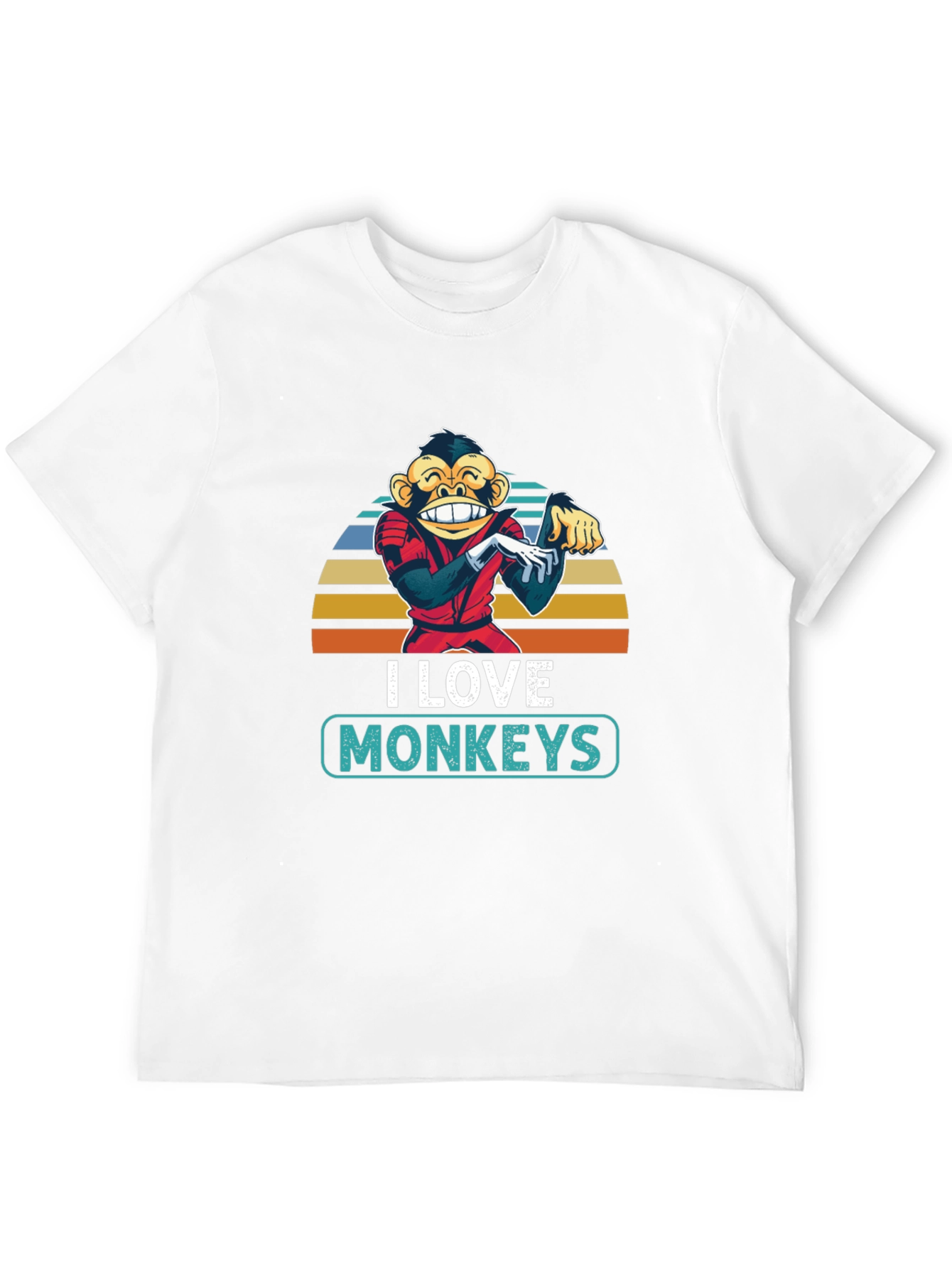 I Love Monkeys T-Shirt - Retro Monkey Graphic Tee