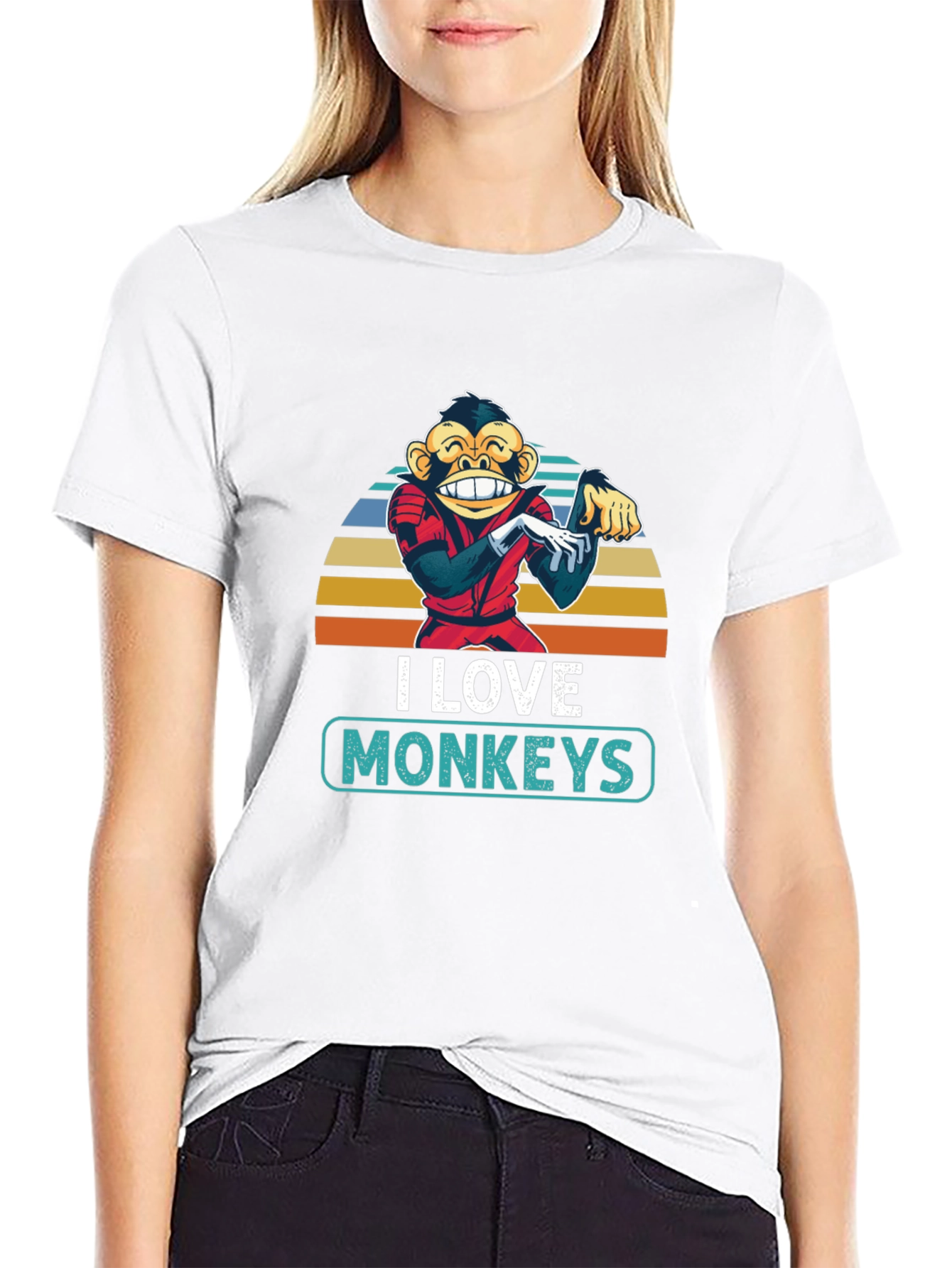I Love Monkeys T-Shirt - Retro Monkey Graphic Tee