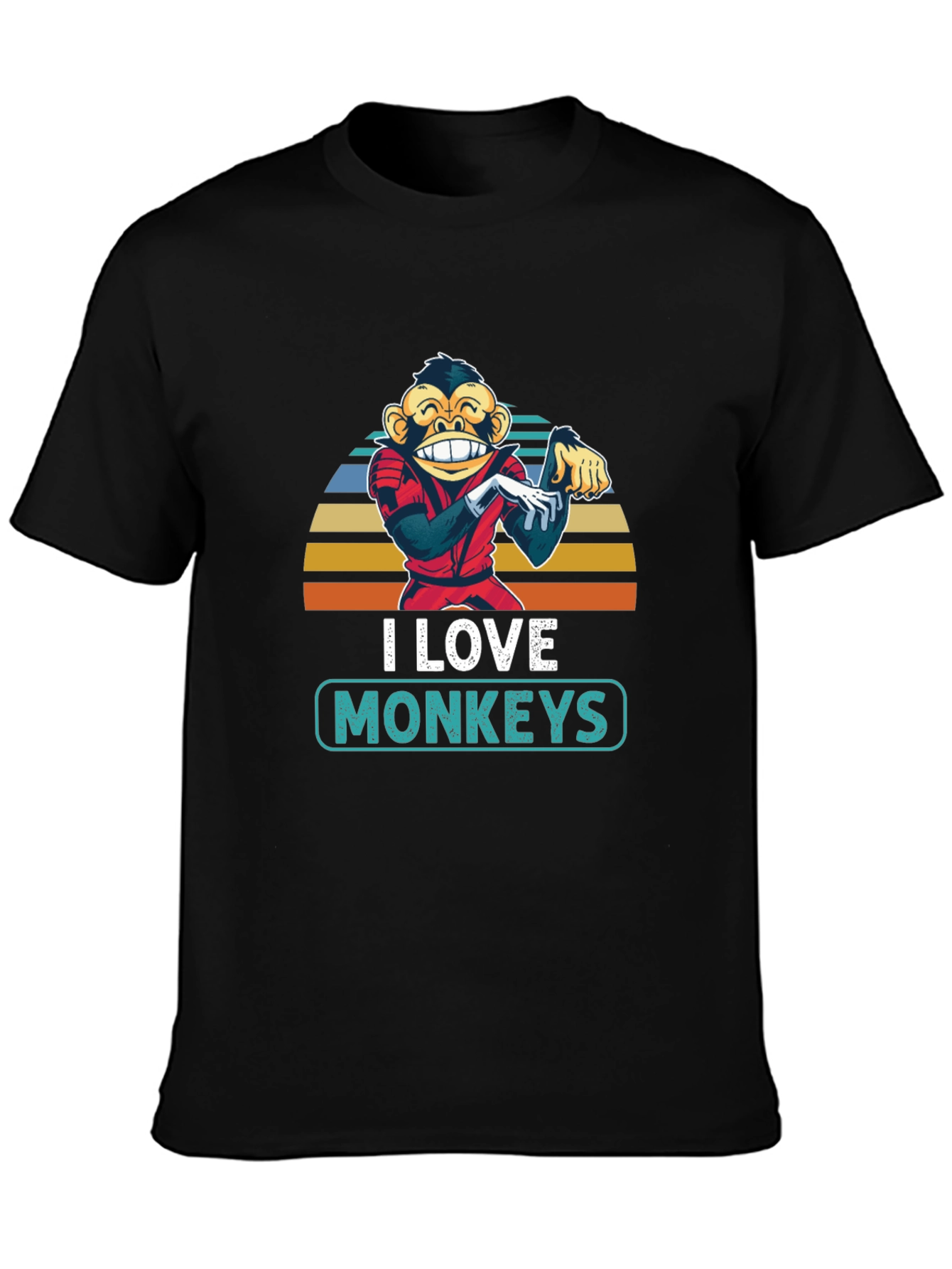 I Love Monkeys T-Shirt - Retro Monkey Graphic Tee