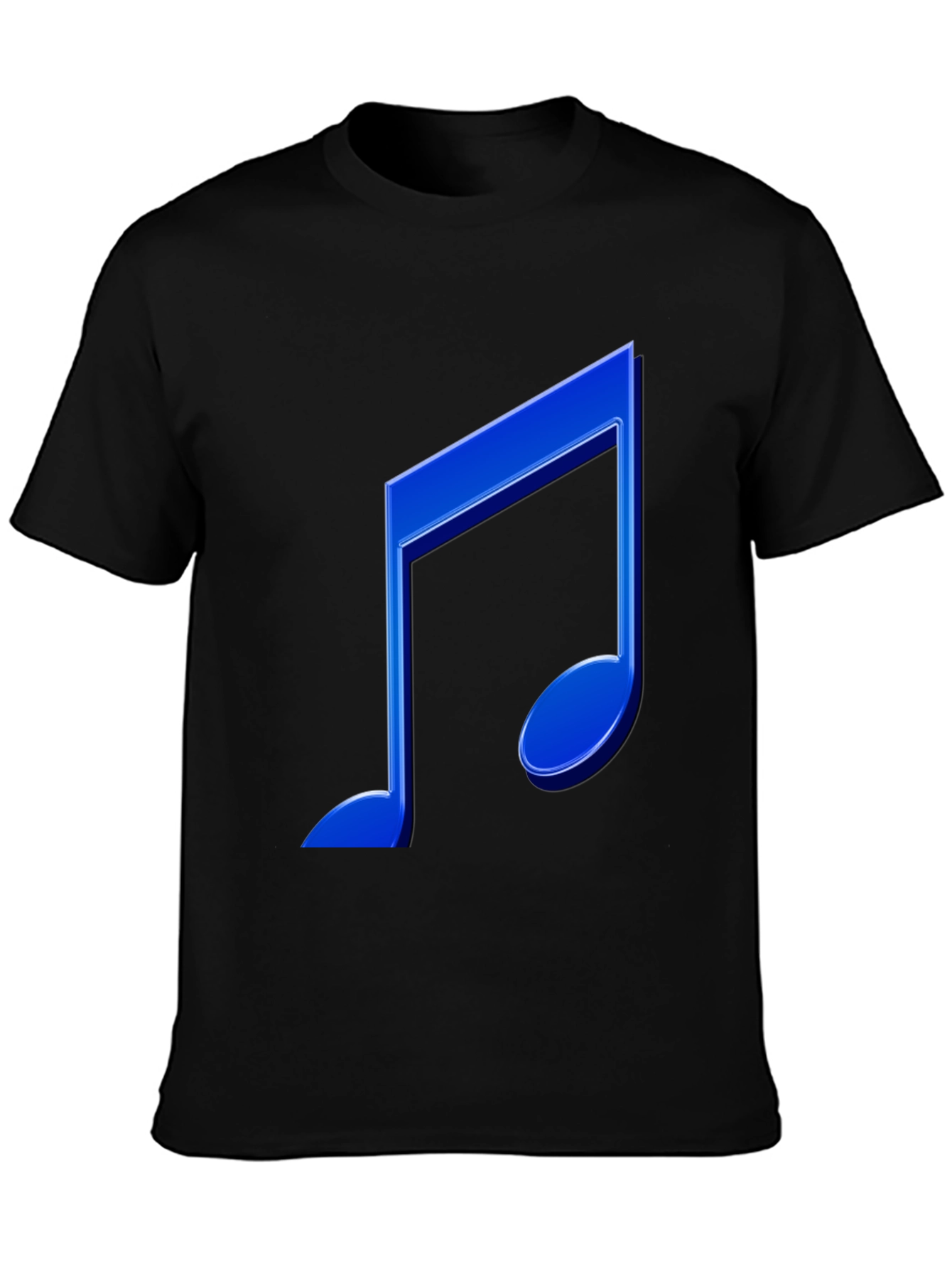 Blue Music Note Graphic T-Shirt