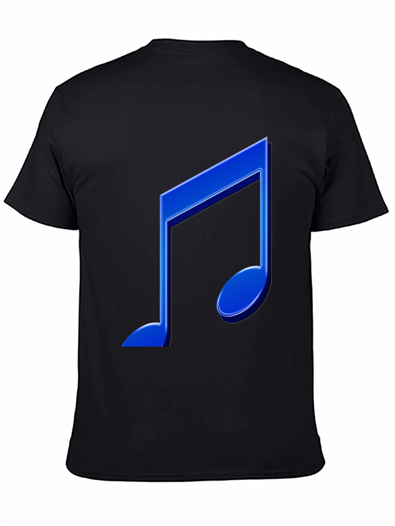 Blue Music Note Graphic T-Shirt