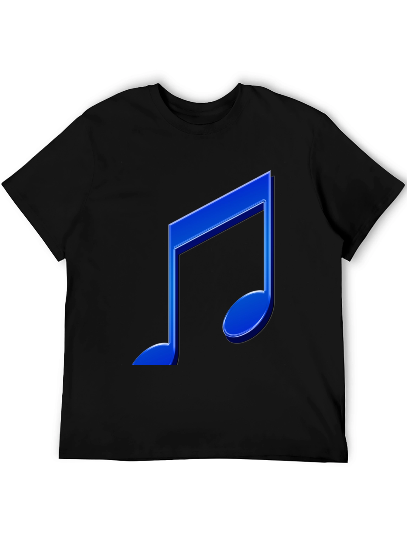 Blue Music Note Graphic T-Shirt