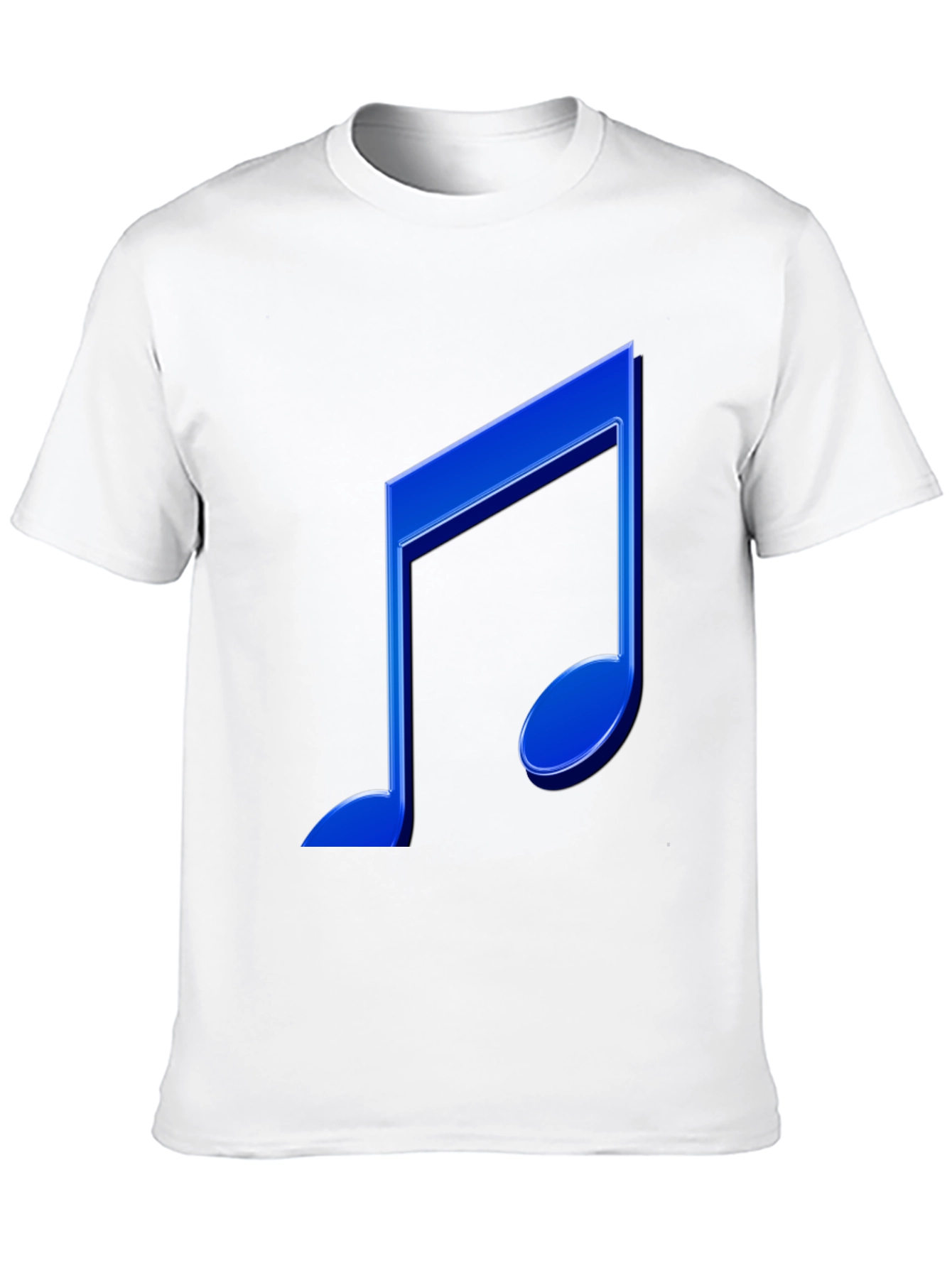 Blue Music Note Graphic T-Shirt