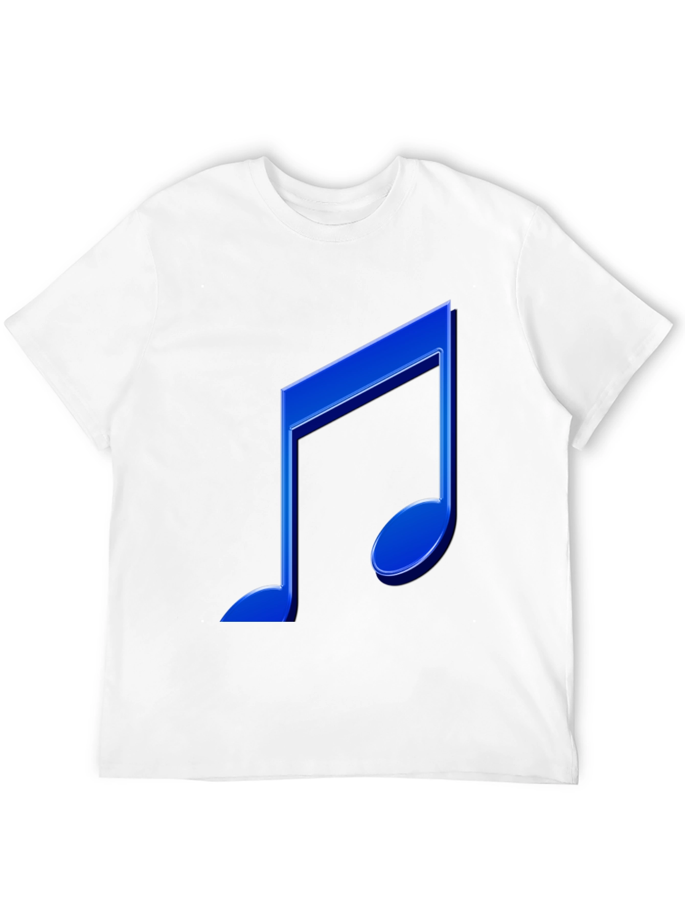 Blue Music Note Graphic T-Shirt