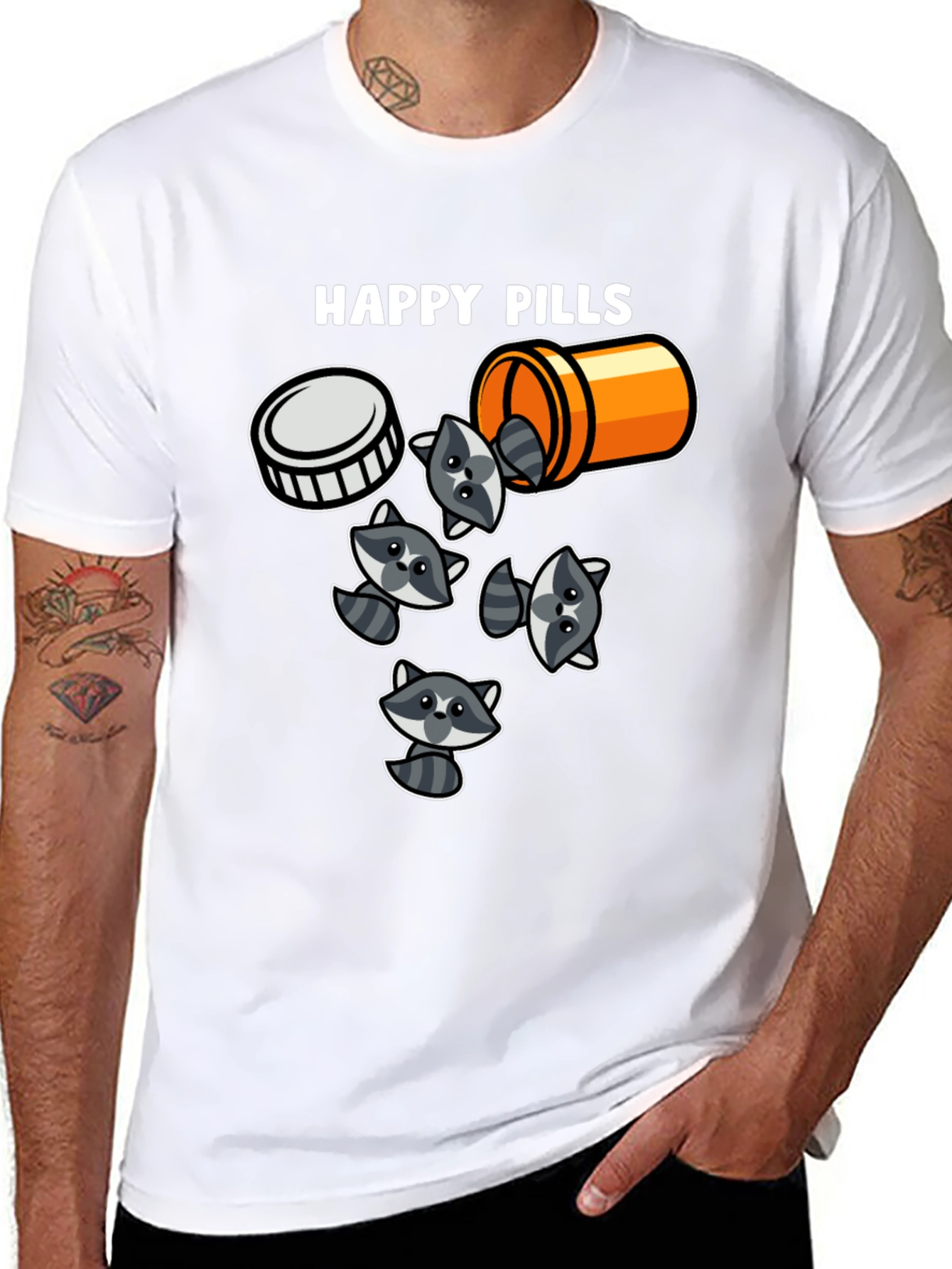 Happy Pills Raccoon T-Shirt