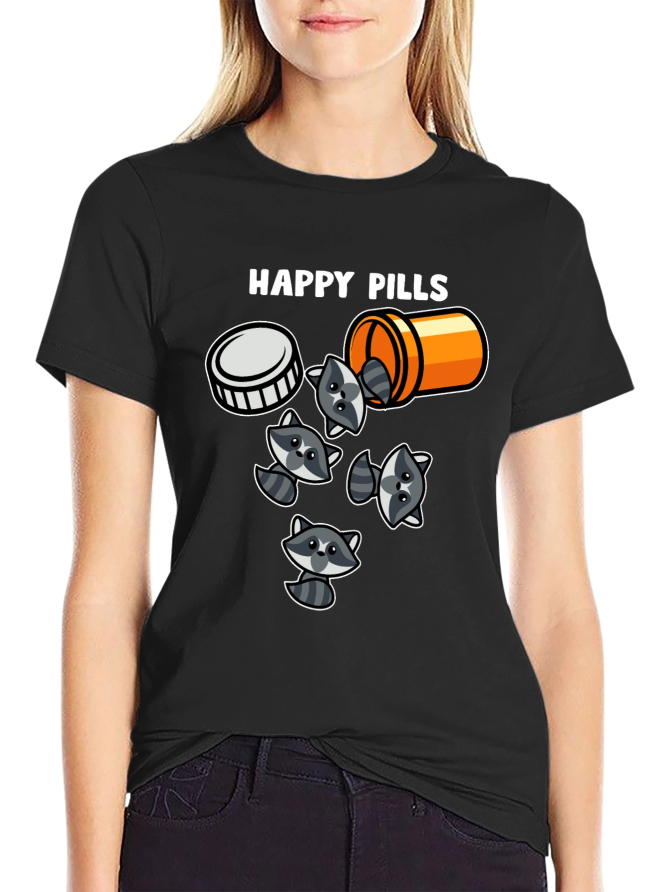 Happy Pills Raccoon T-Shirt