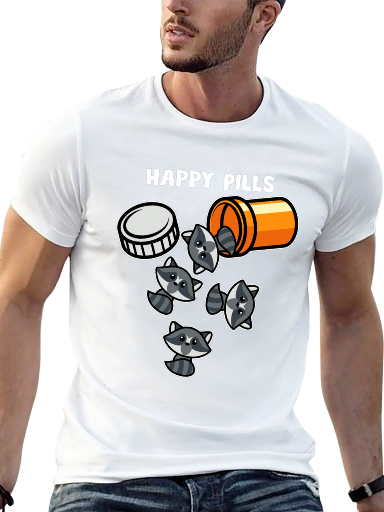 Happy Pills Raccoon T-Shirt