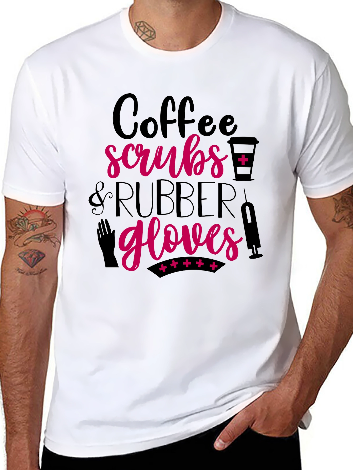 Coffee Scrubs & Rubber Gloves Graphic Tee