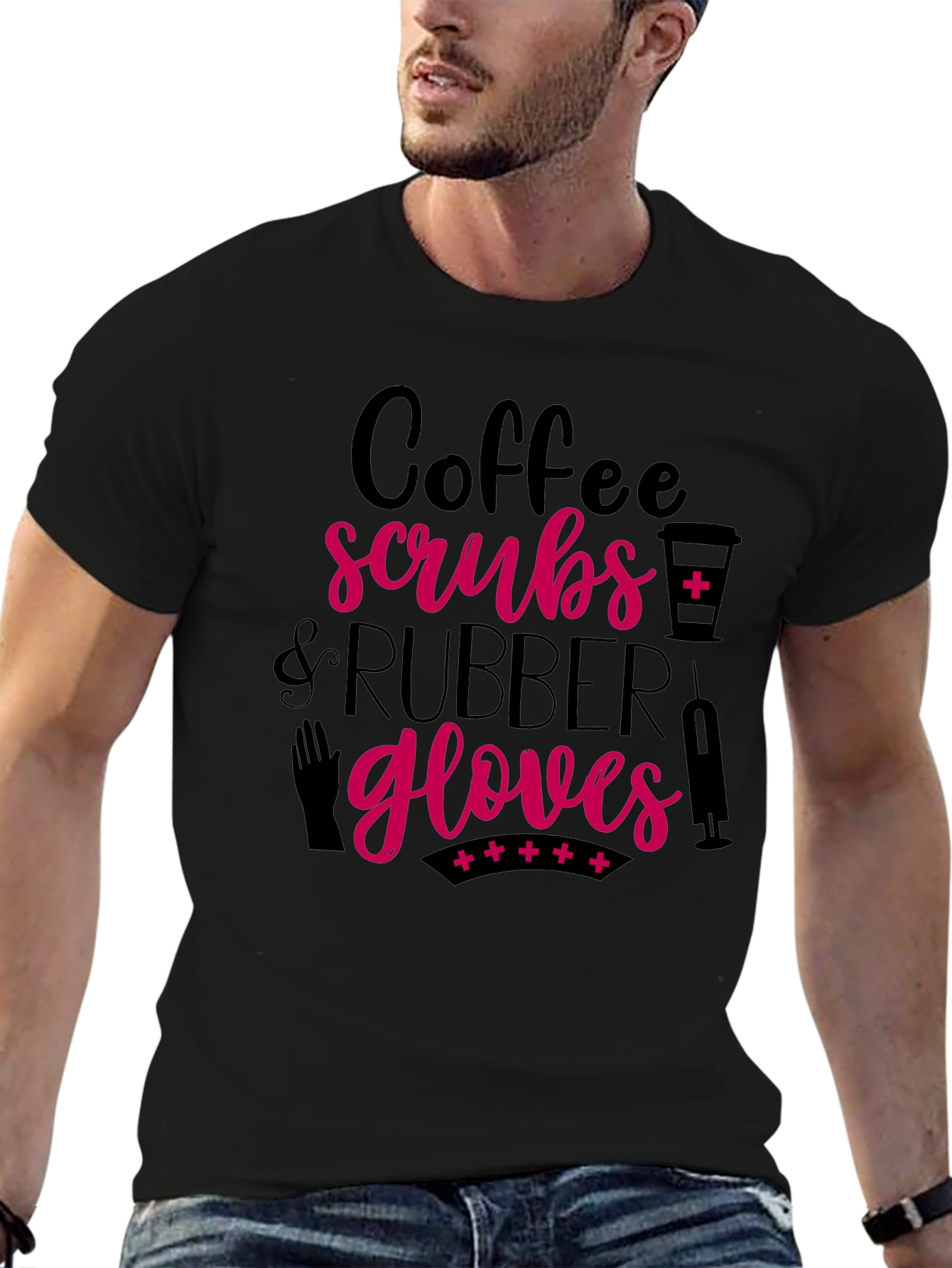Coffee Scrubs & Rubber Gloves Graphic Tee