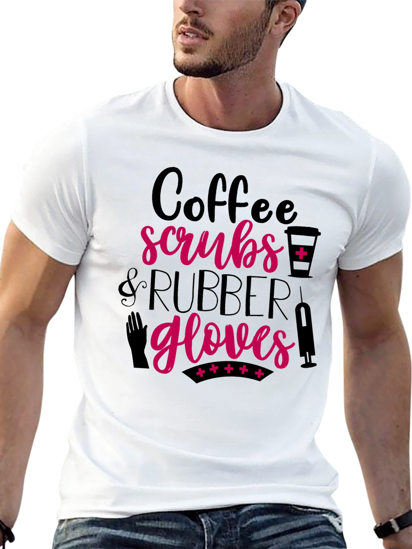 Coffee Scrubs & Rubber Gloves Graphic Tee