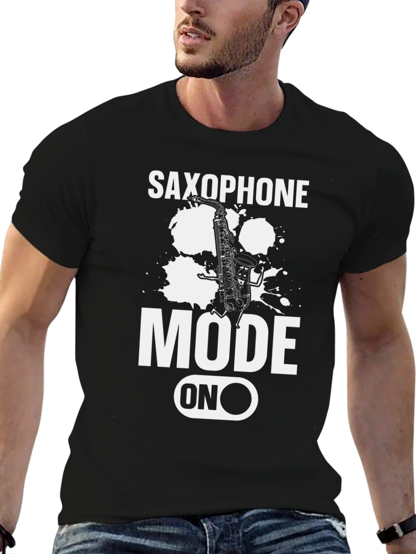 Saxophone Mode On Graphic T-Shirt