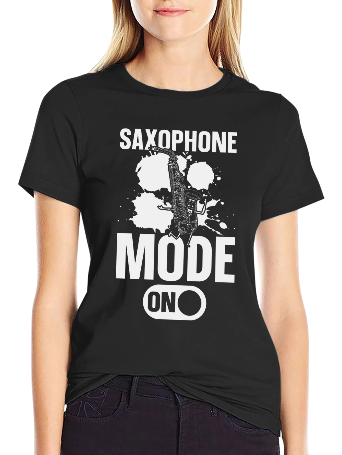 Saxophone Mode On Graphic T-Shirt