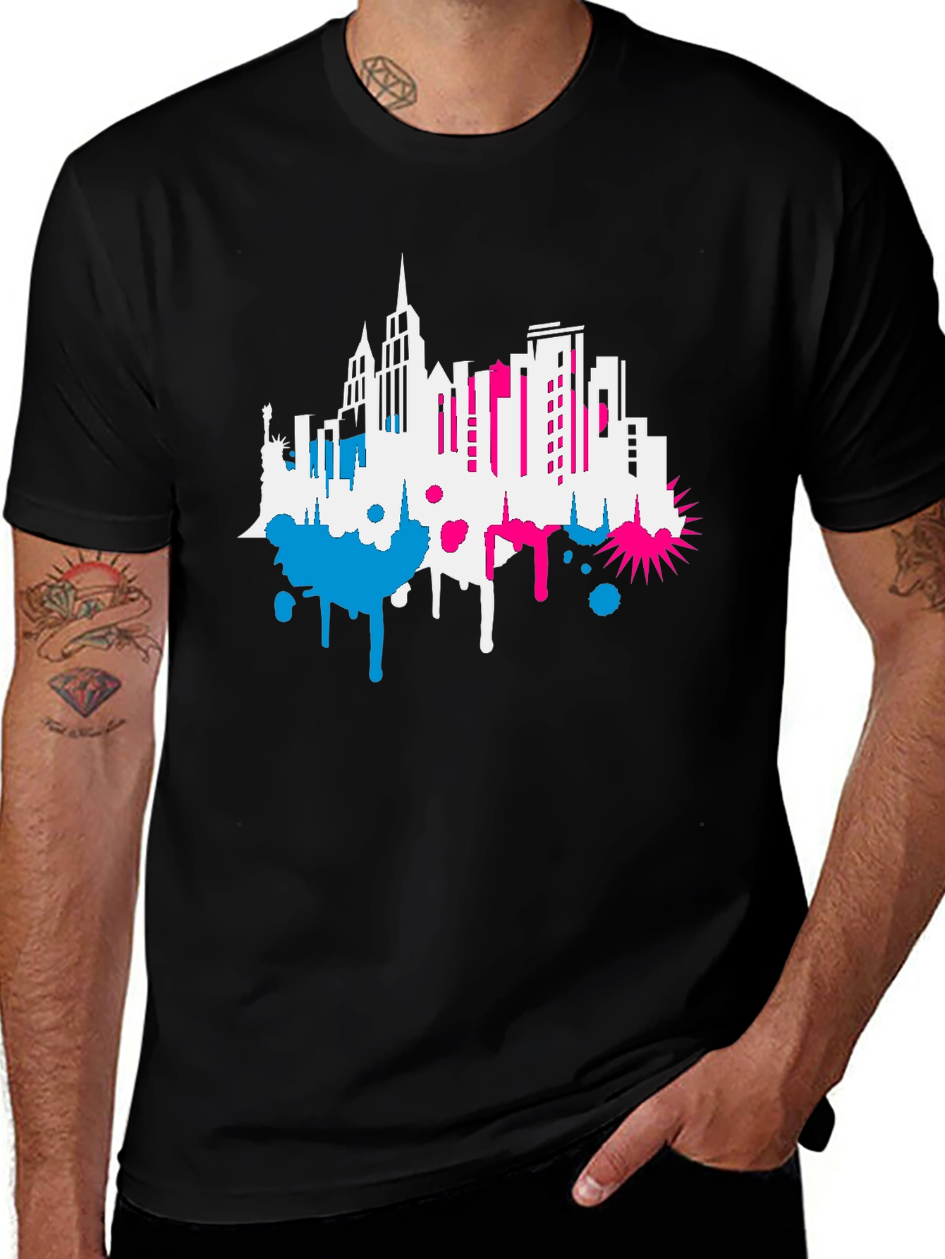 NYC Skyline Graphic Tee - Modern Urban Style