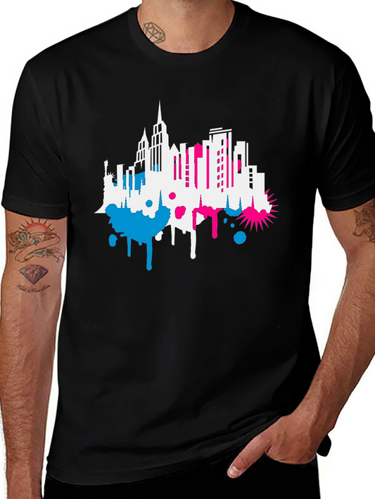 NYC Skyline Graphic Tee - Modern Urban Style