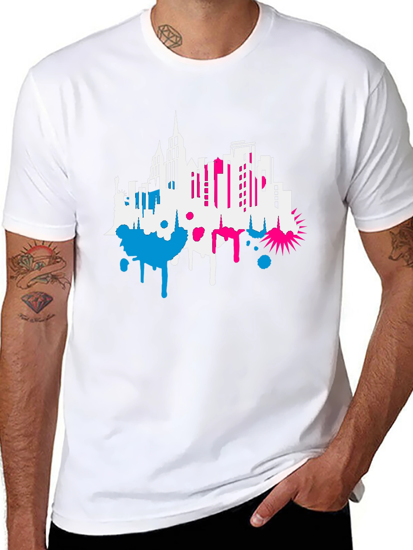 NYC Skyline Graphic Tee - Modern Urban Style