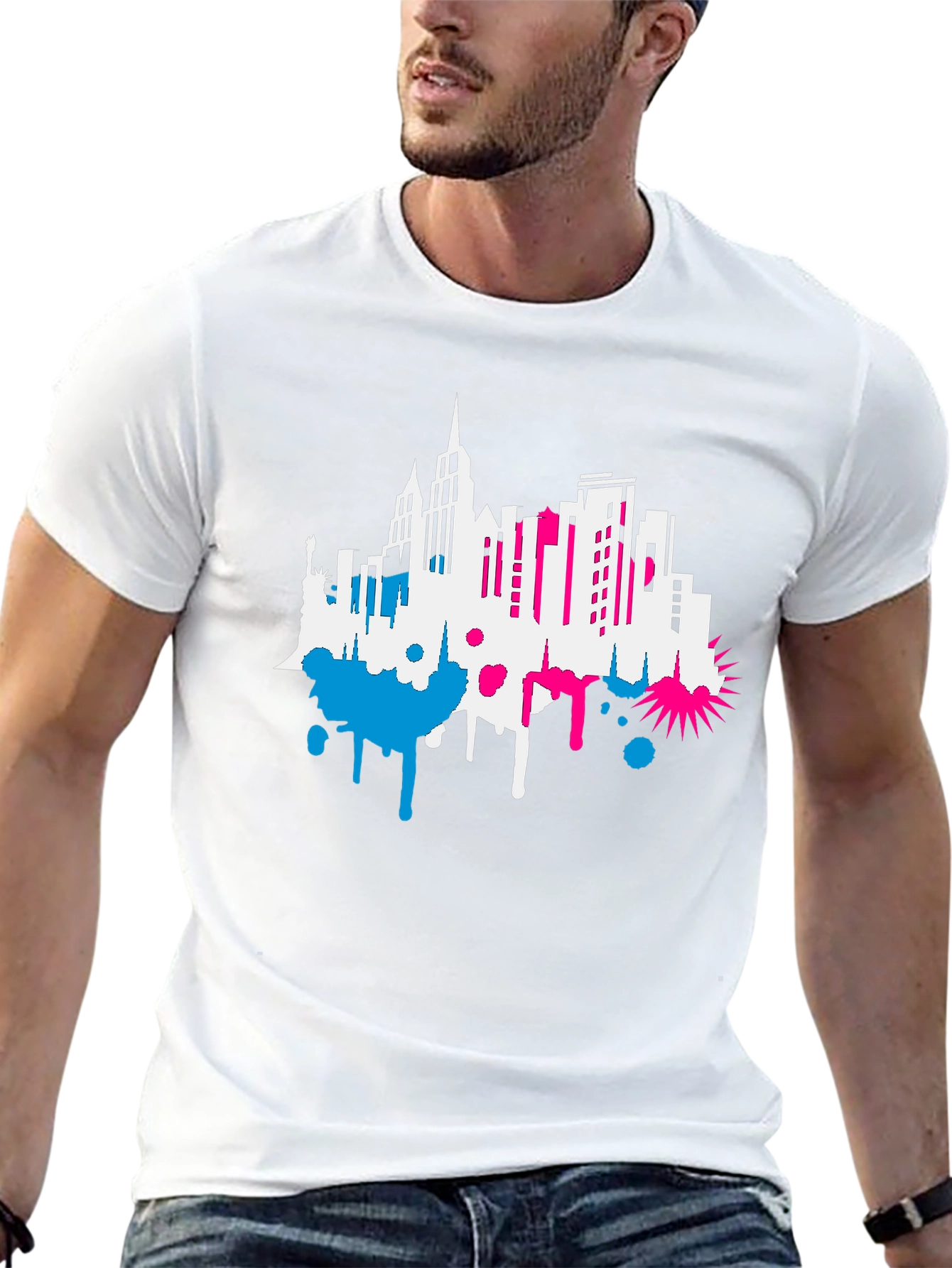 NYC Skyline Graphic Tee - Modern Urban Style