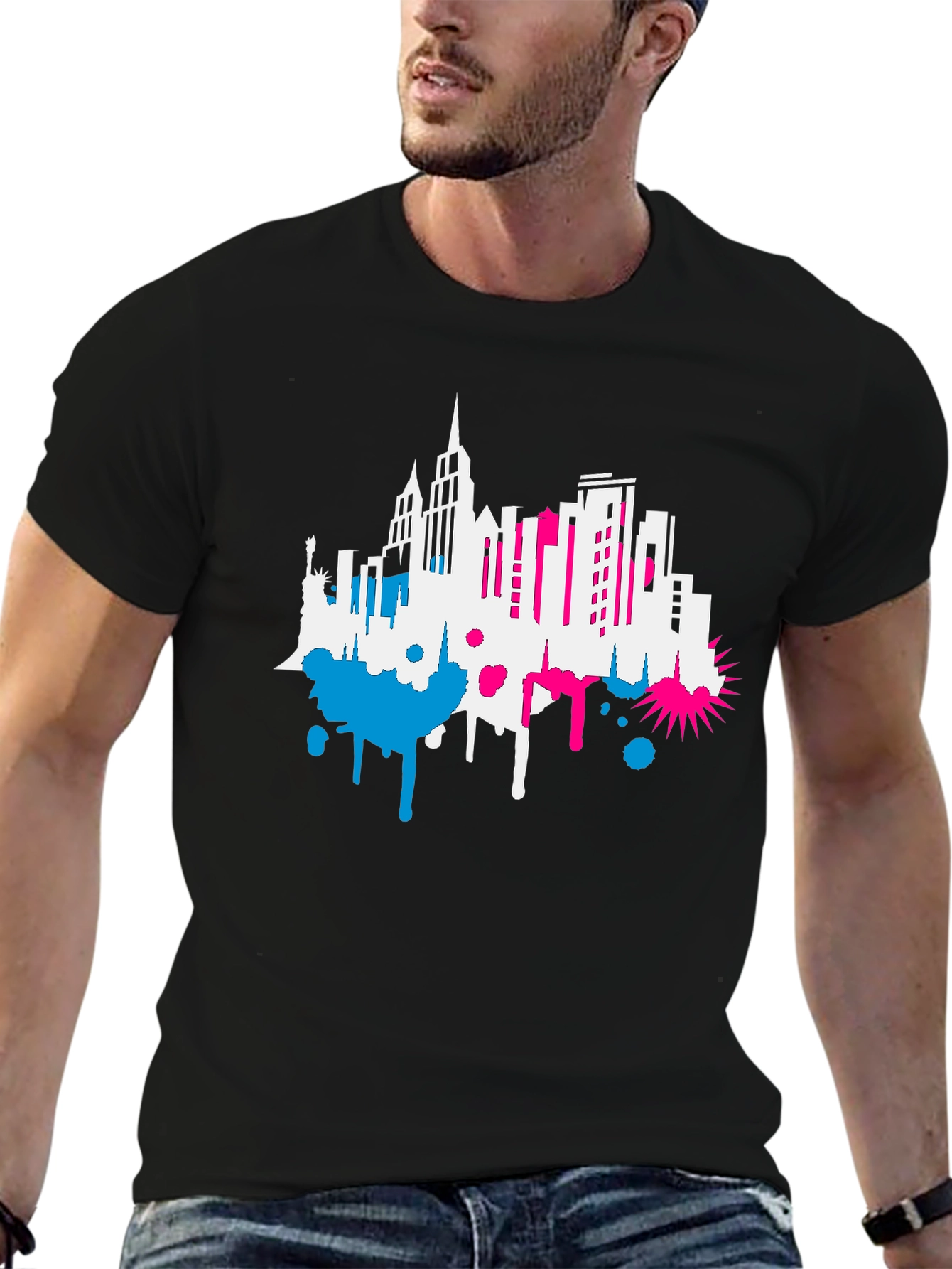 NYC Skyline Graphic Tee - Modern Urban Style