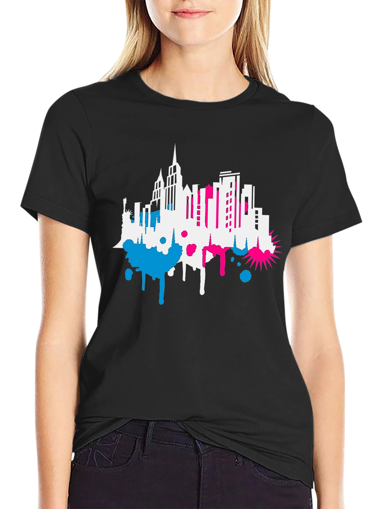 NYC Skyline Graphic Tee - Modern Urban Style