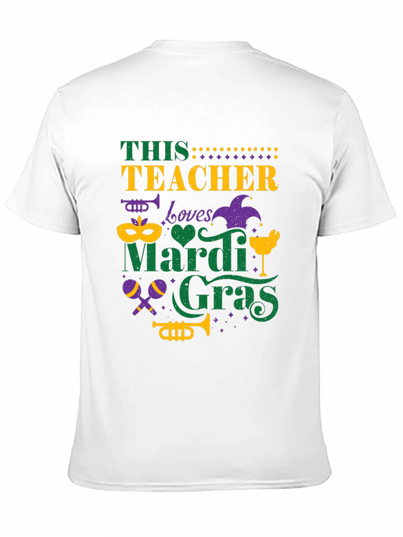 Mardi Gras Teacher T-Shirt:  Loves Mardi Gras