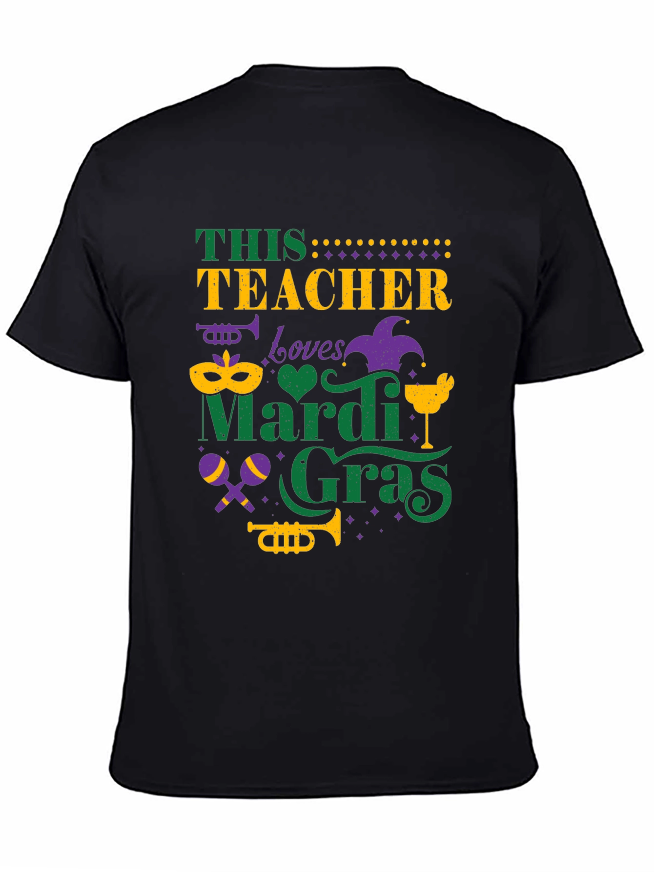 Mardi Gras Teacher T-Shirt:  Loves Mardi Gras