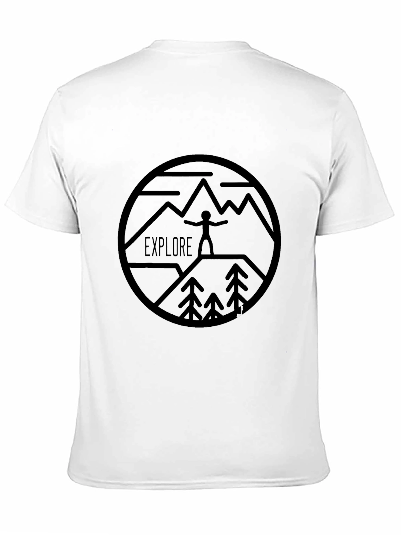 Explore Adventure Tee - Black Graphic Print Shirt