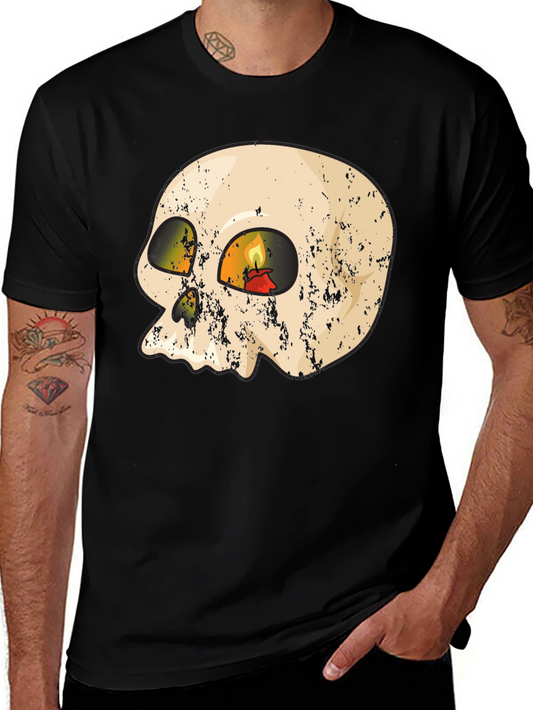 Skull Candle Graphic T-Shirt