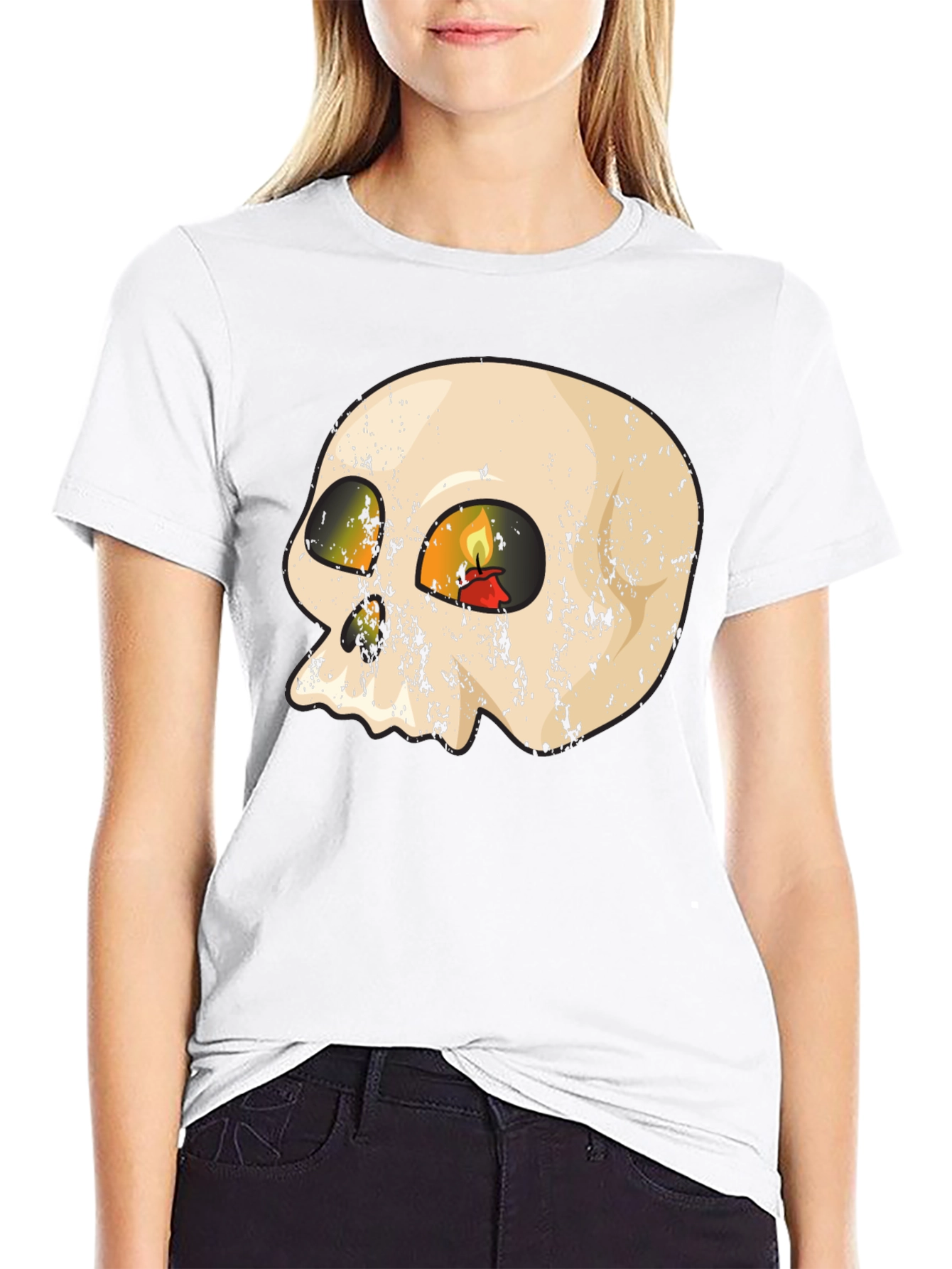 Skull Candle Graphic T-Shirt