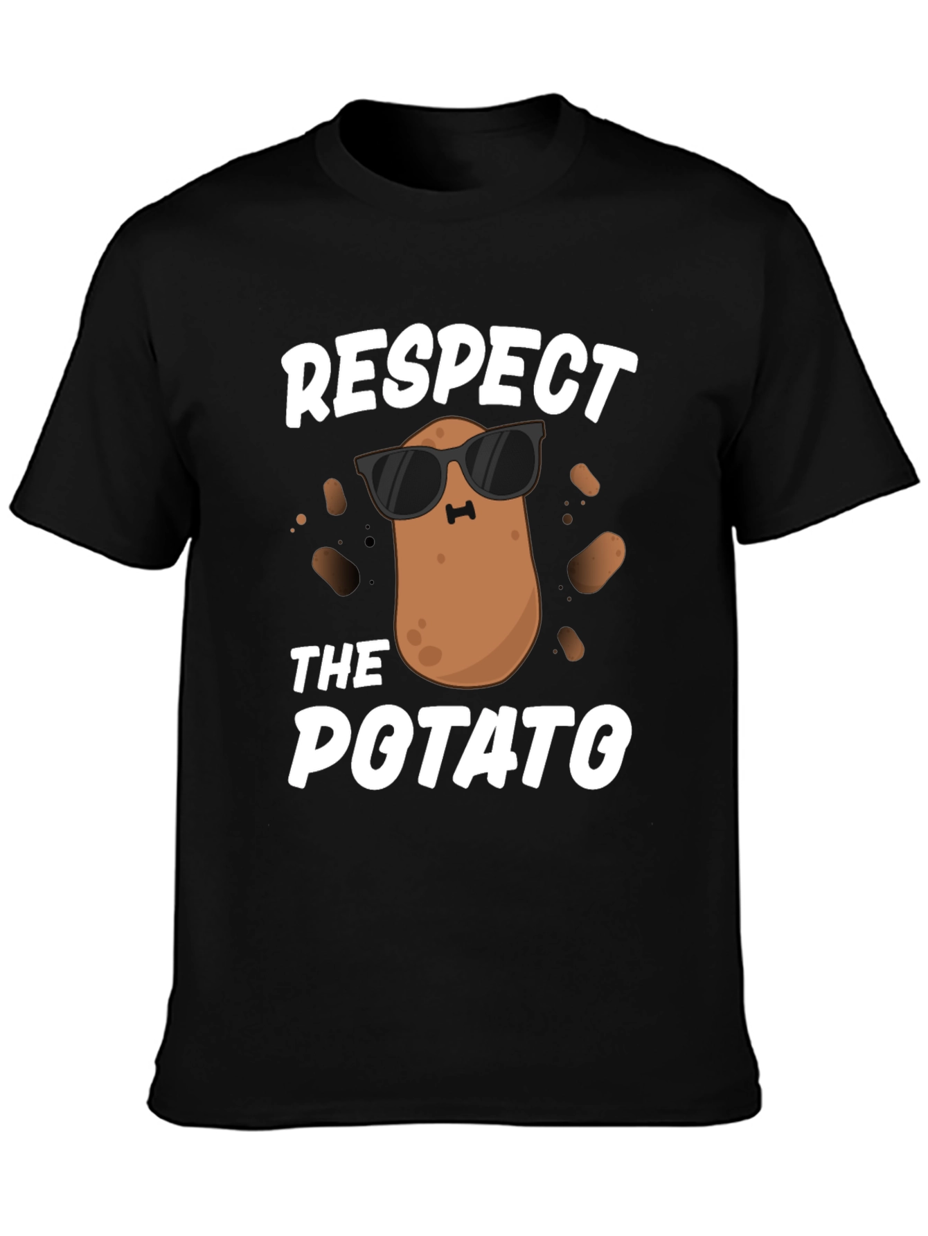Respect the Potato Graphic T-Shirt Funny Food Tee