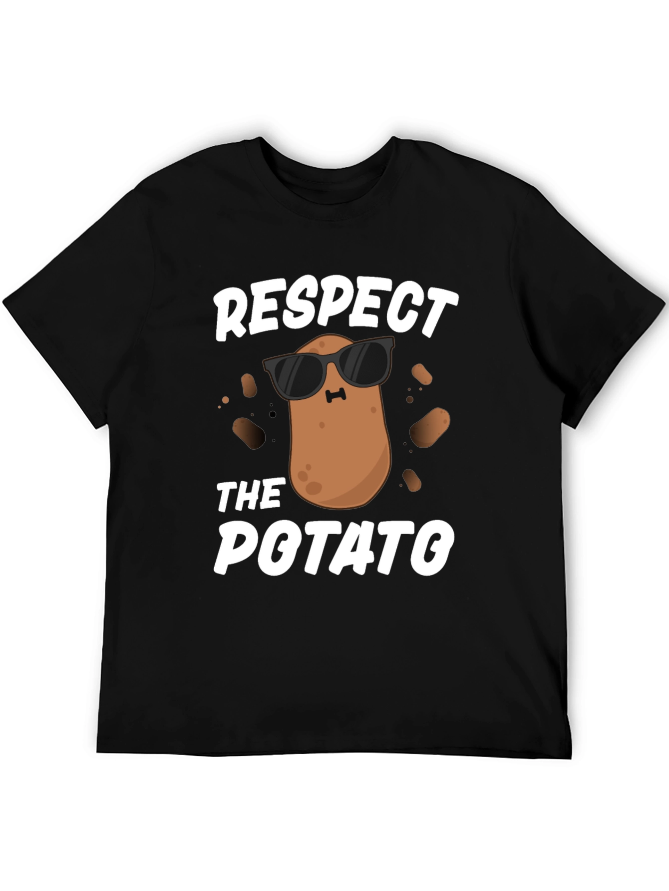 Respect the Potato Graphic T-Shirt Funny Food Tee